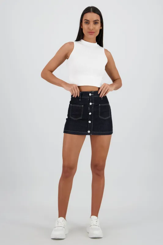 Falda botones bolsas delanteras sold by Shasa