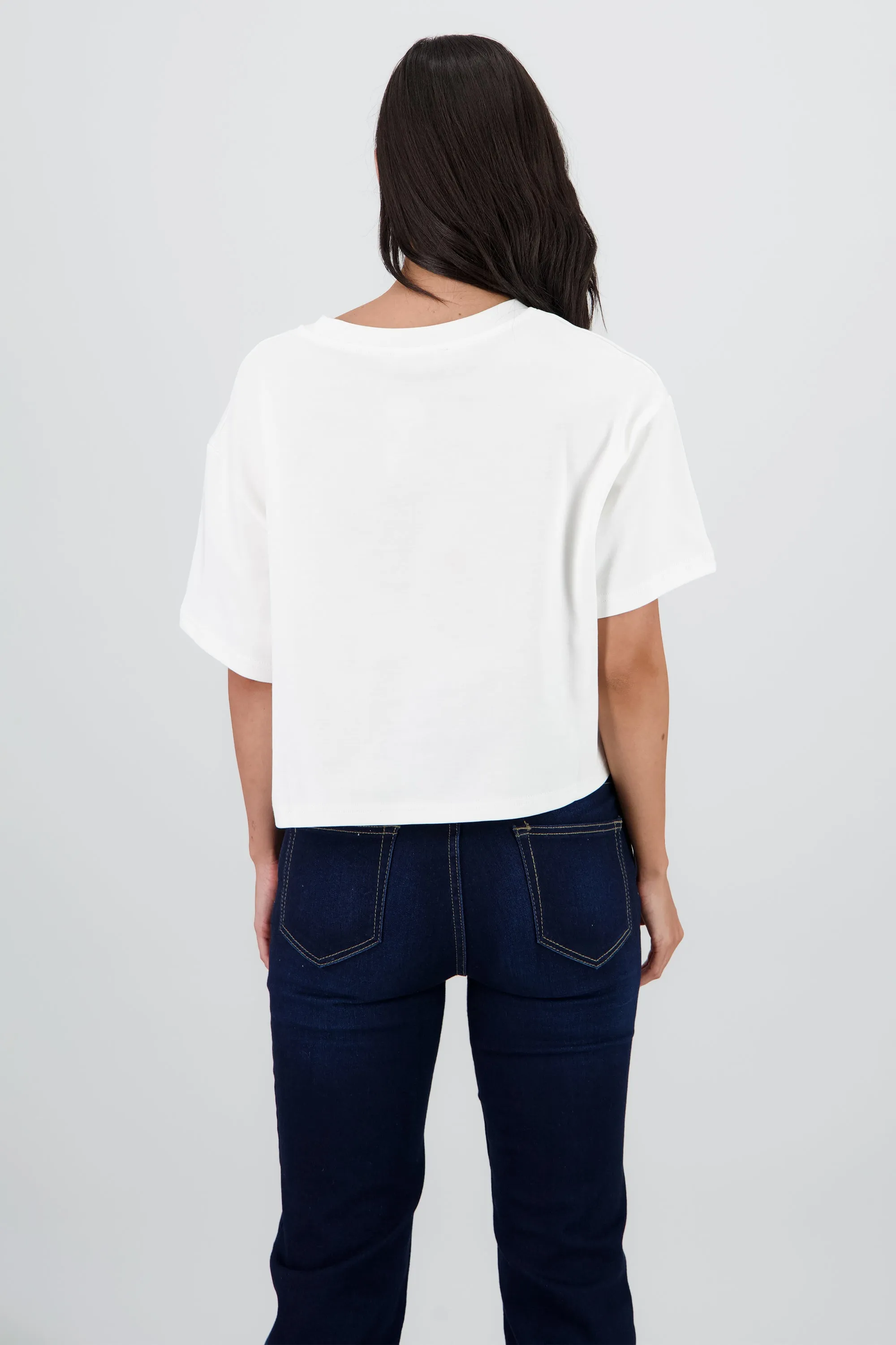 Playera manga corta crop estampado flor sold by Shasa product image thumbnail 4