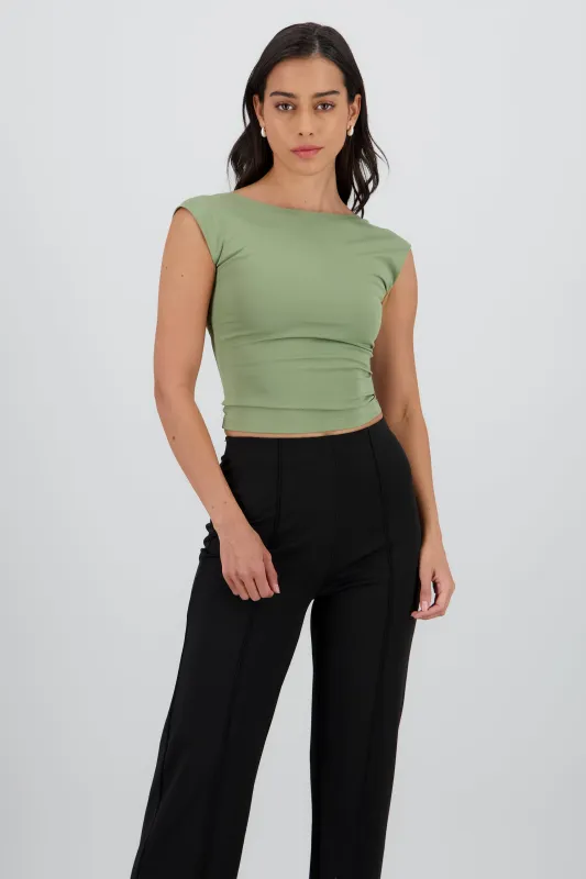 Top manga corta escote espalda sold by Shasa