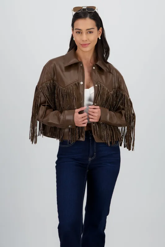 Chamarra Fringe Brillos sold by Shasa