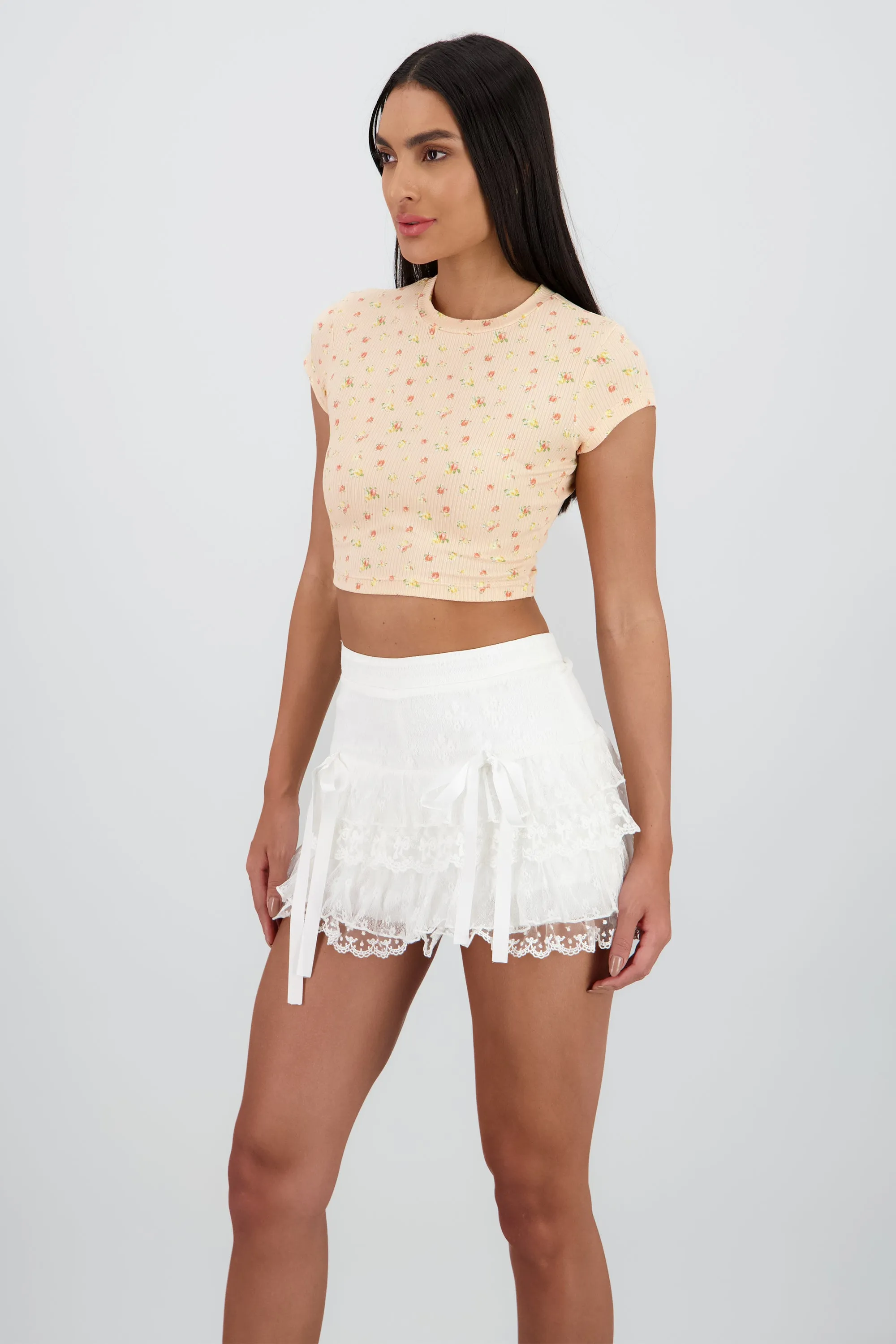 T-shirt manga corta estampado mini flores sold by Shasa product image thumbnail 3