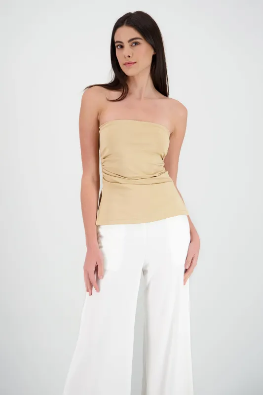 Top tubo con dobles escote sold by Shasa