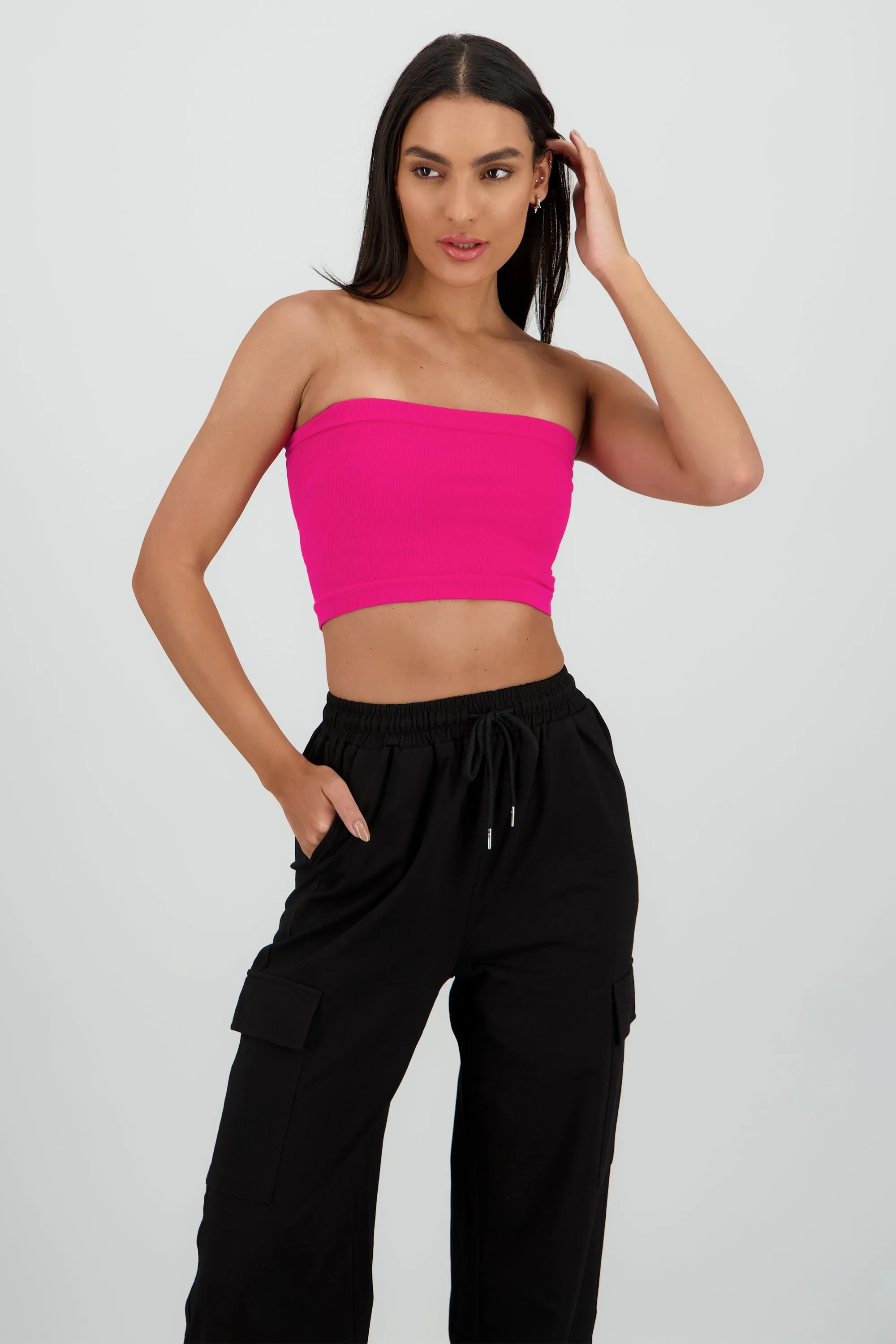 Top Tubo Strapless Rib sold by Shasa