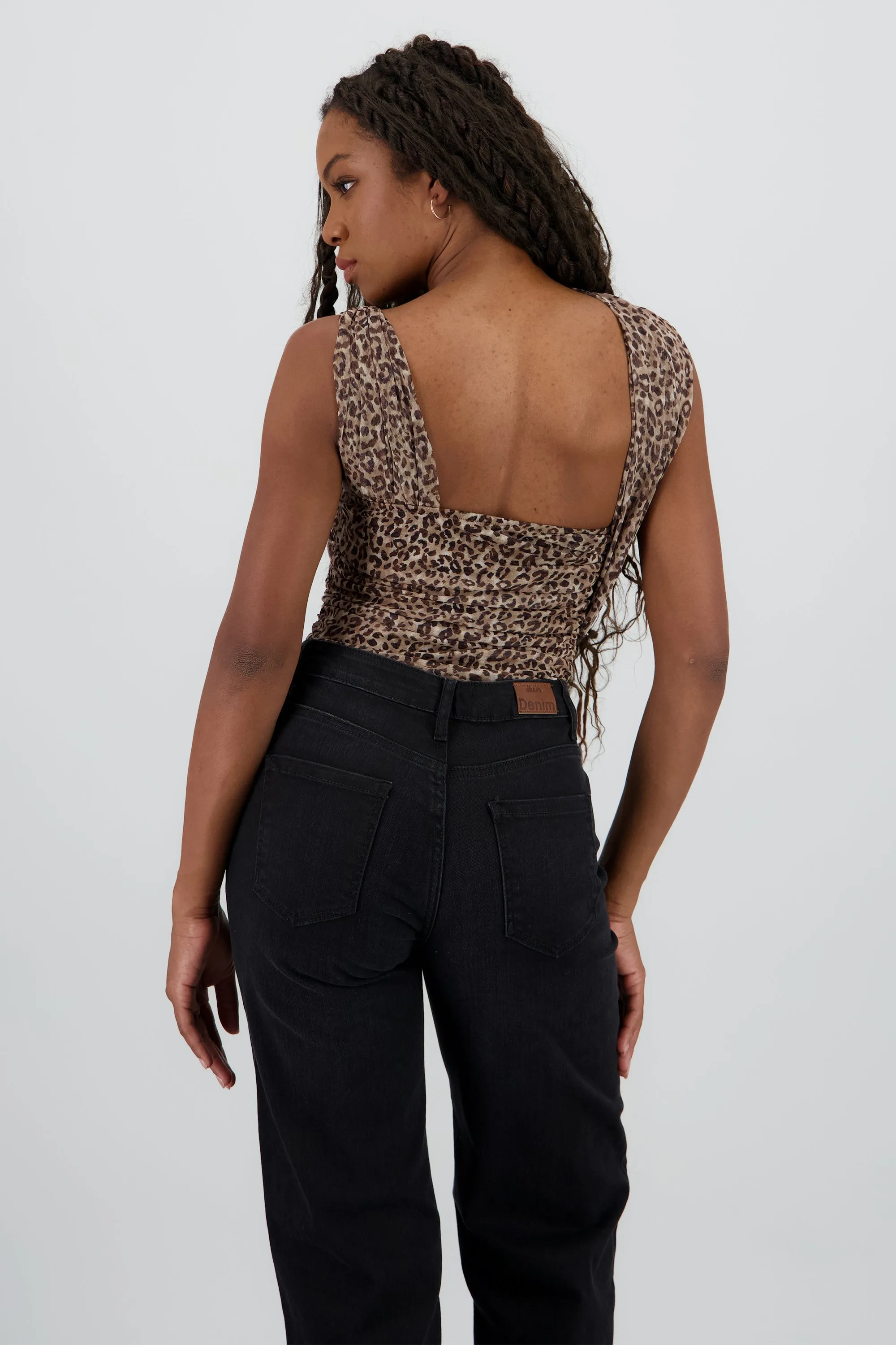 Bodysuit sin manga asimétrico animal print sold by Shasa product image thumbnail 4