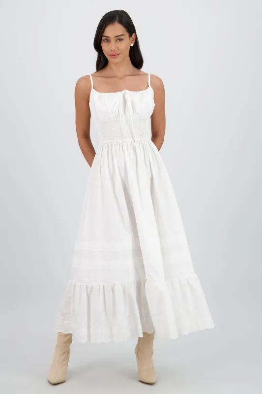 Vestido midi detalle smock tirantes sold by Shasa