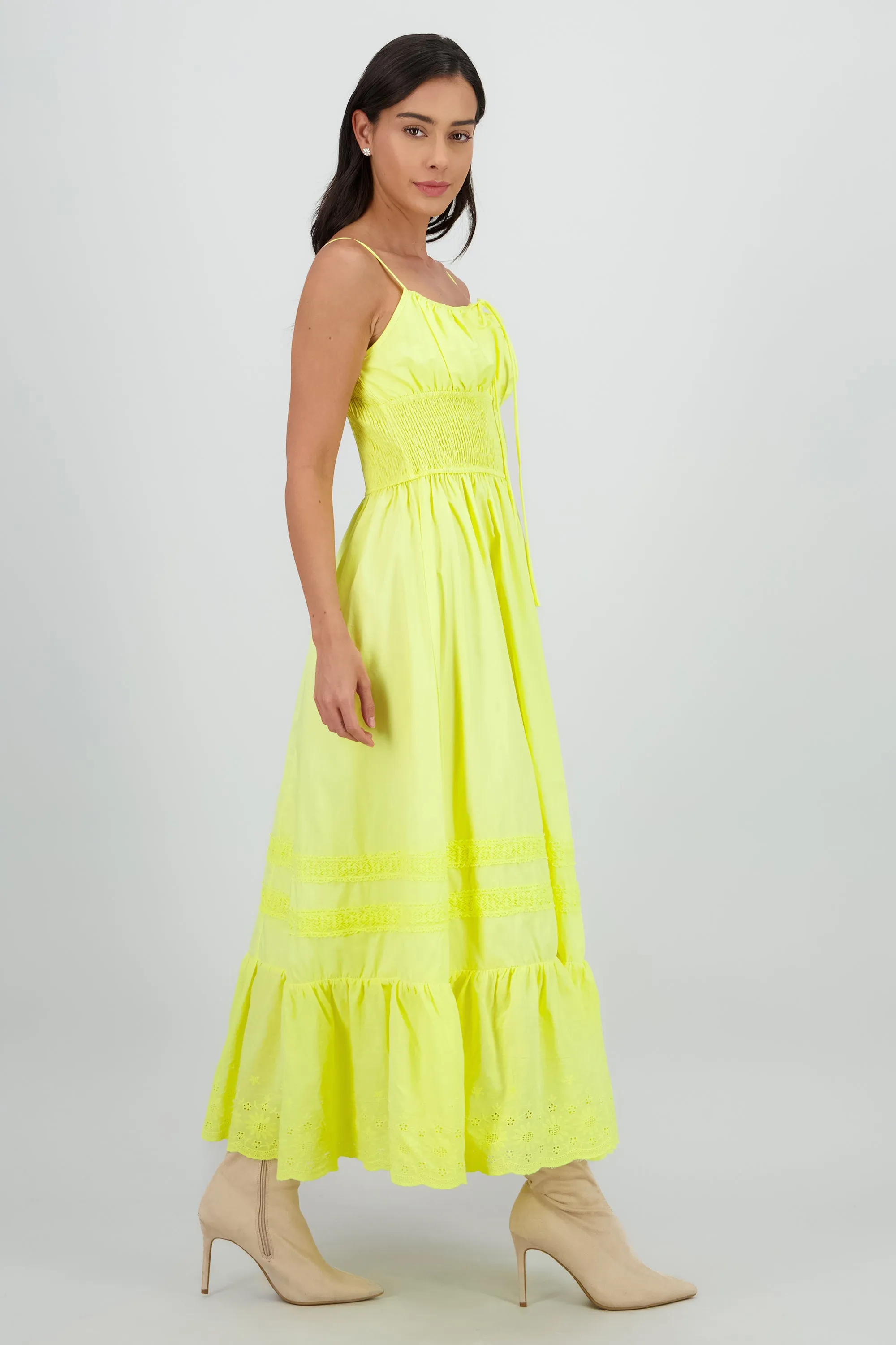 Vestido midi detalle smock tirantes sold by Shasa product image thumbnail 3