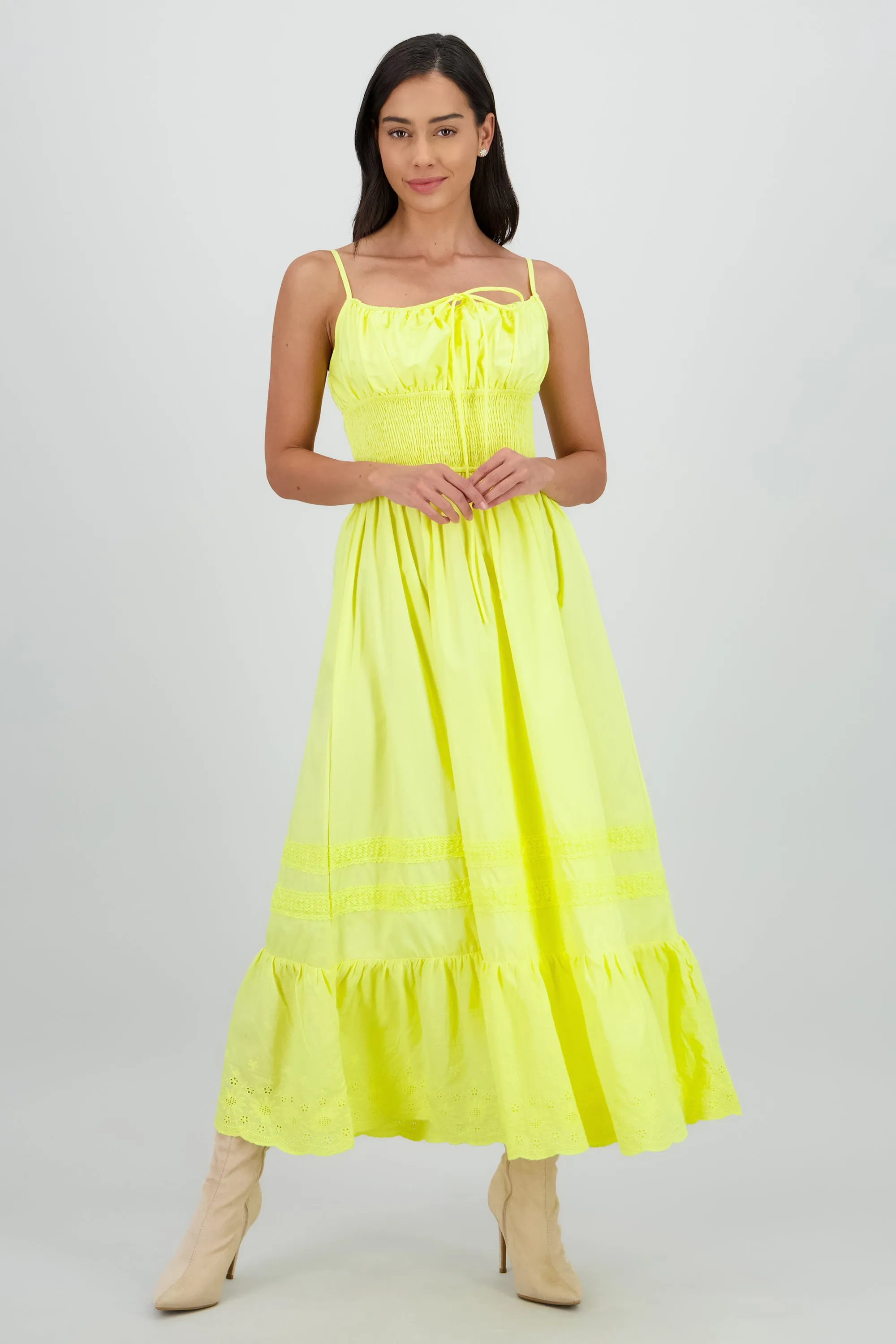 Vestido midi detalle smock tirantes sold by Shasa product image thumbnail 2