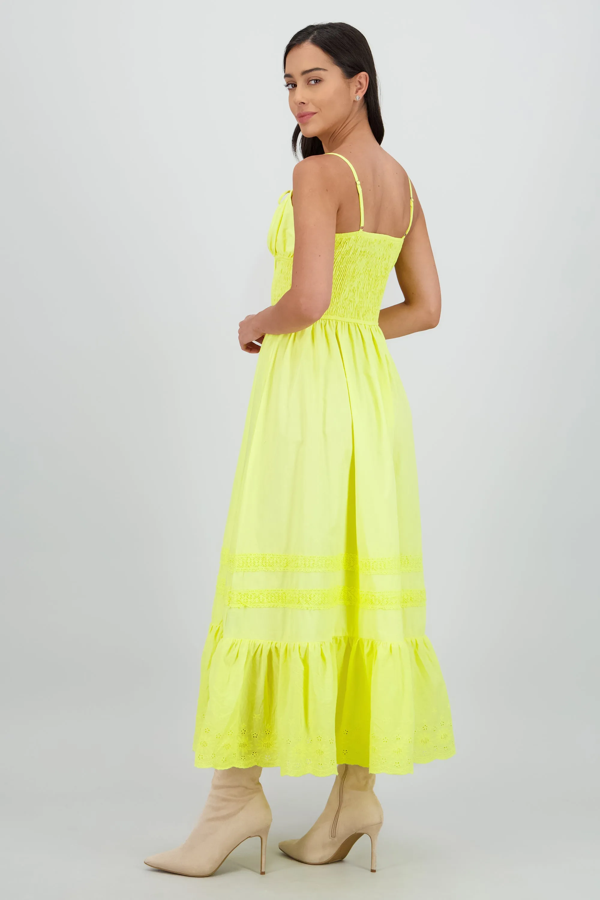 Vestido midi detalle smock tirantes sold by Shasa product image thumbnail 4