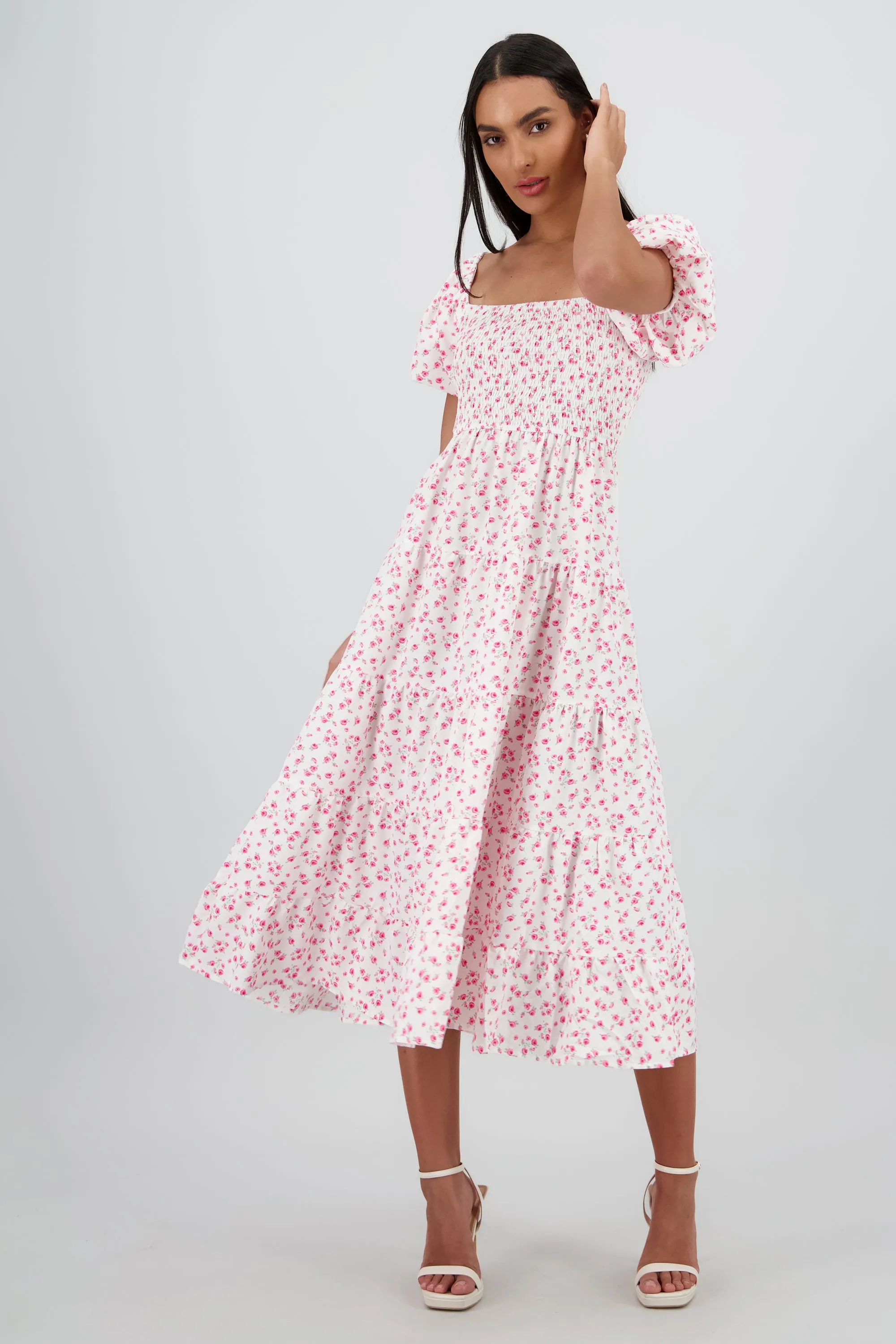 Maxivestido manga globo mini flores sold by Shasa product image thumbnail 2