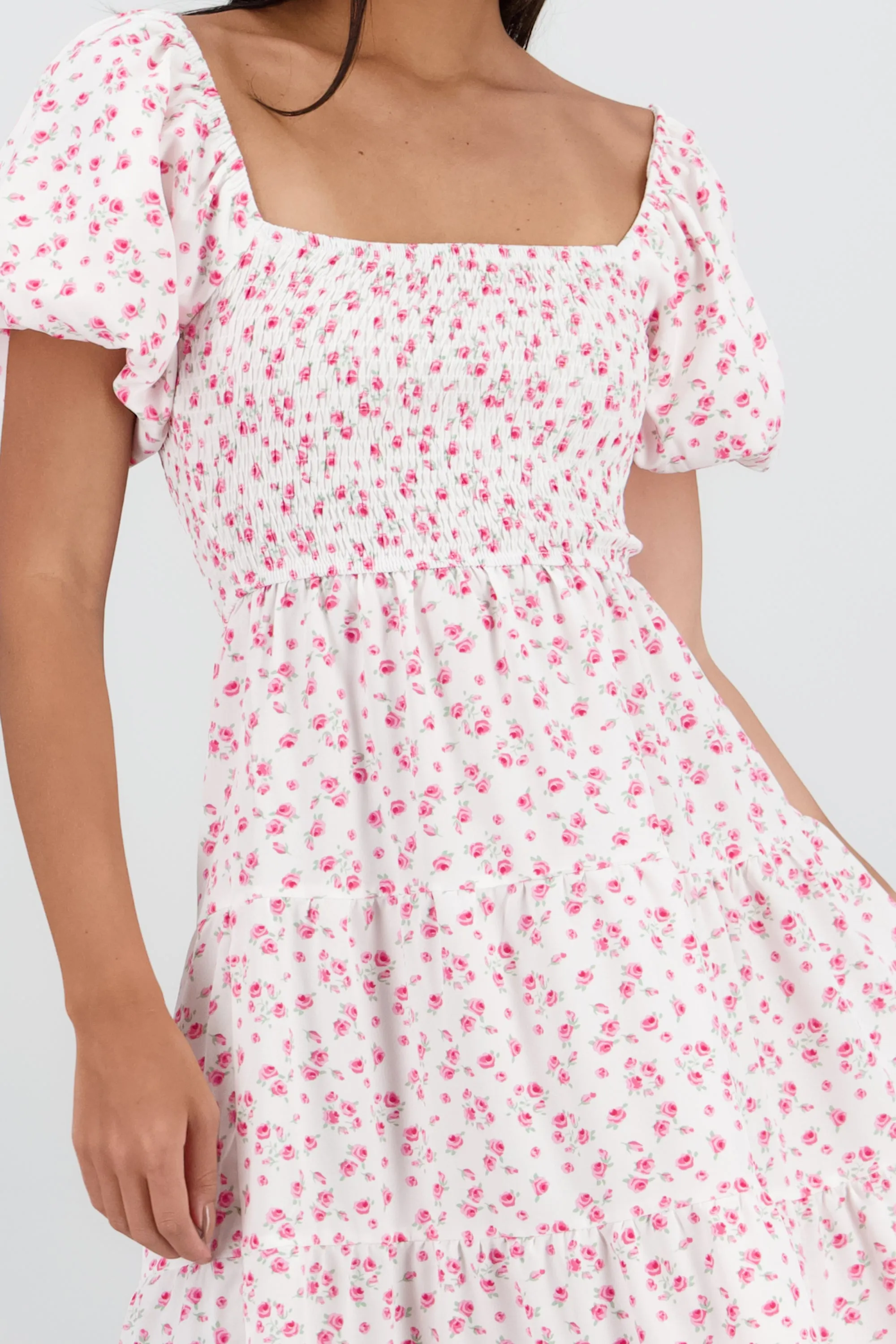 Maxivestido manga globo mini flores sold by Shasa product image thumbnail 5