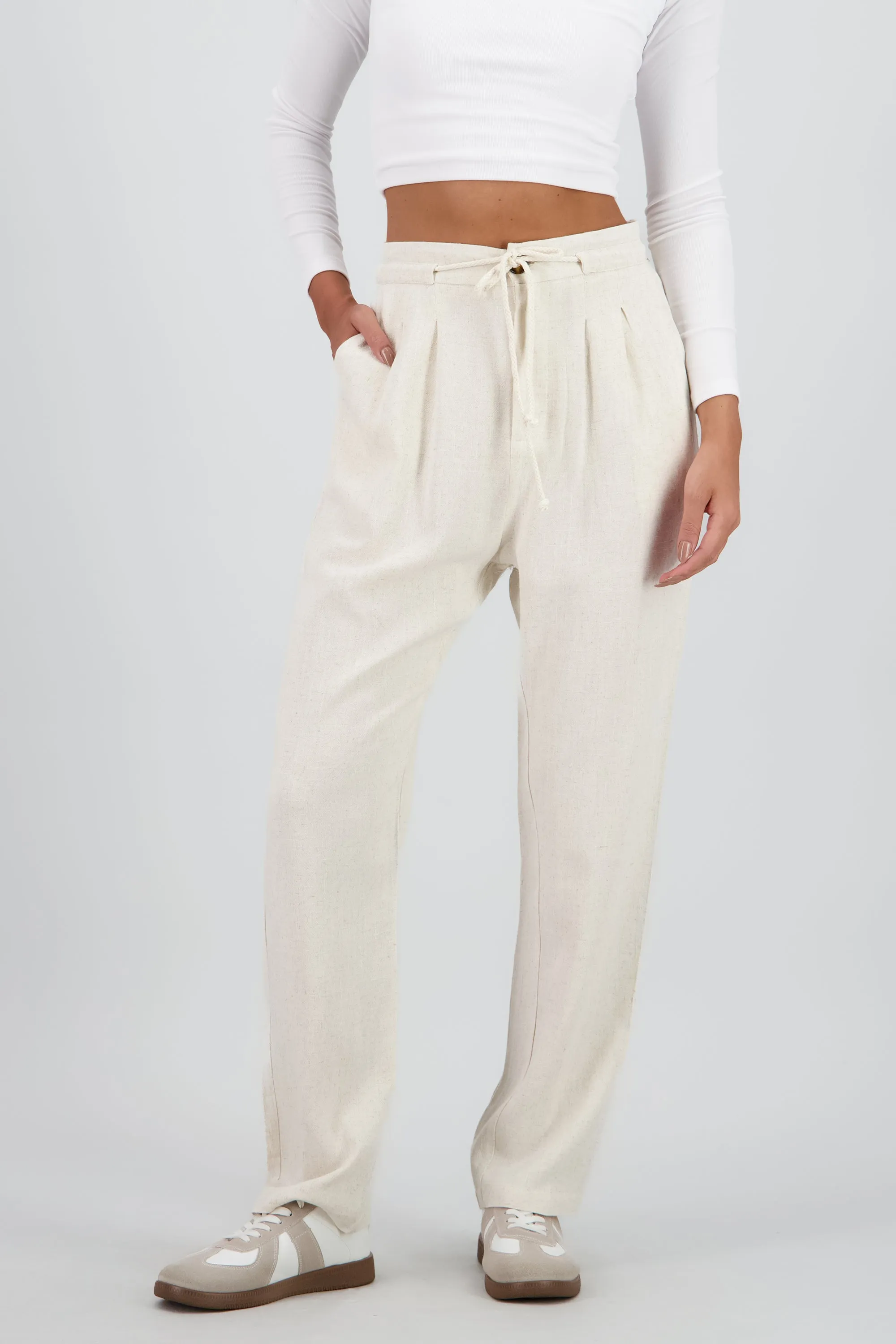 Pantalon recto liso detalle cinturon sold by Shasa product image thumbnail 2