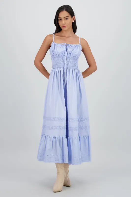 Vestido midi detalle smock tirantes sold by Shasa