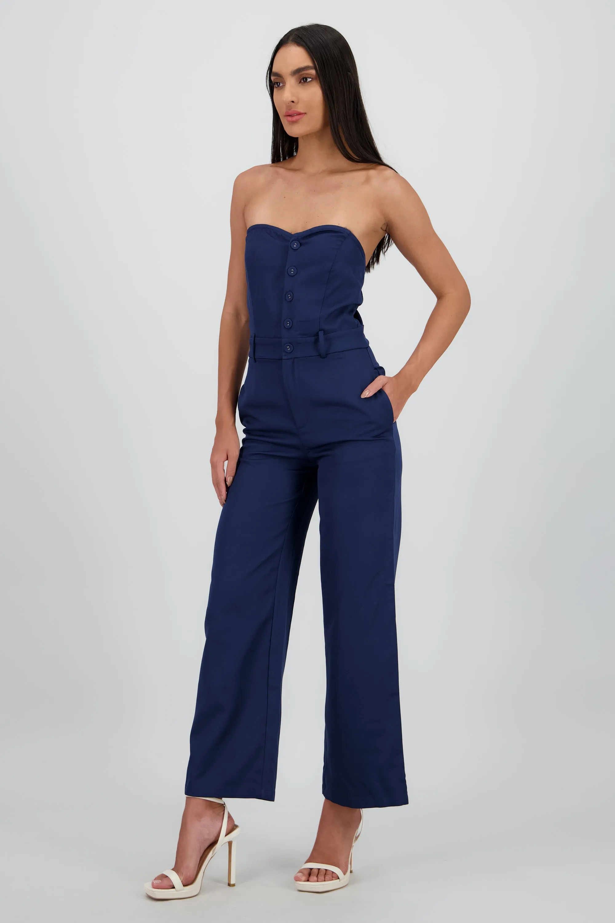 Jumpsuit strapless con botones sold by Shasa product image thumbnail 3