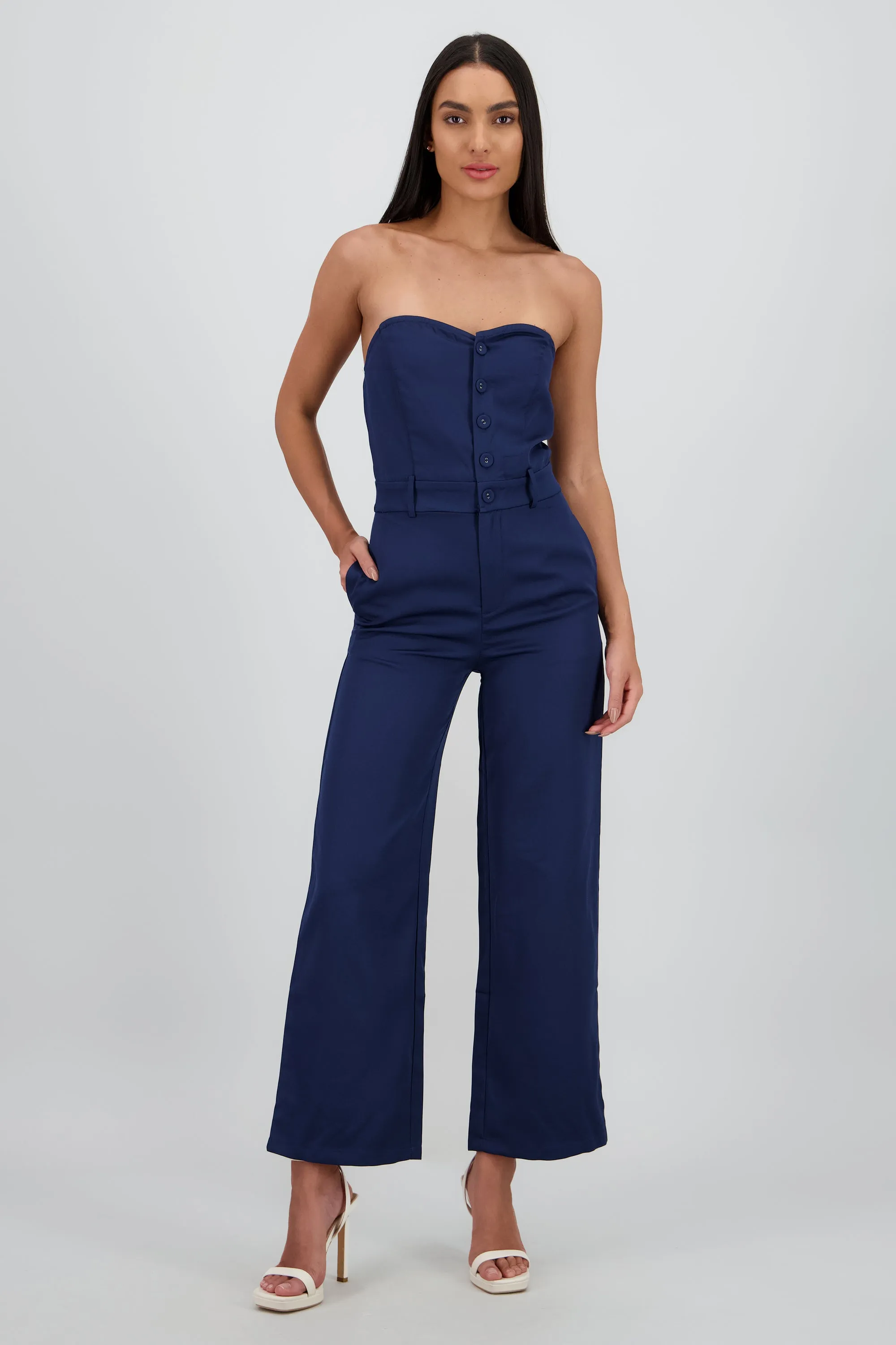 Jumpsuit strapless con botones sold by Shasa product image thumbnail 2