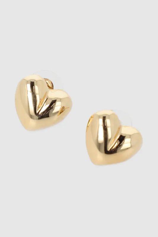 ARETES CORAZON INFLADO METAL sold by Shasa