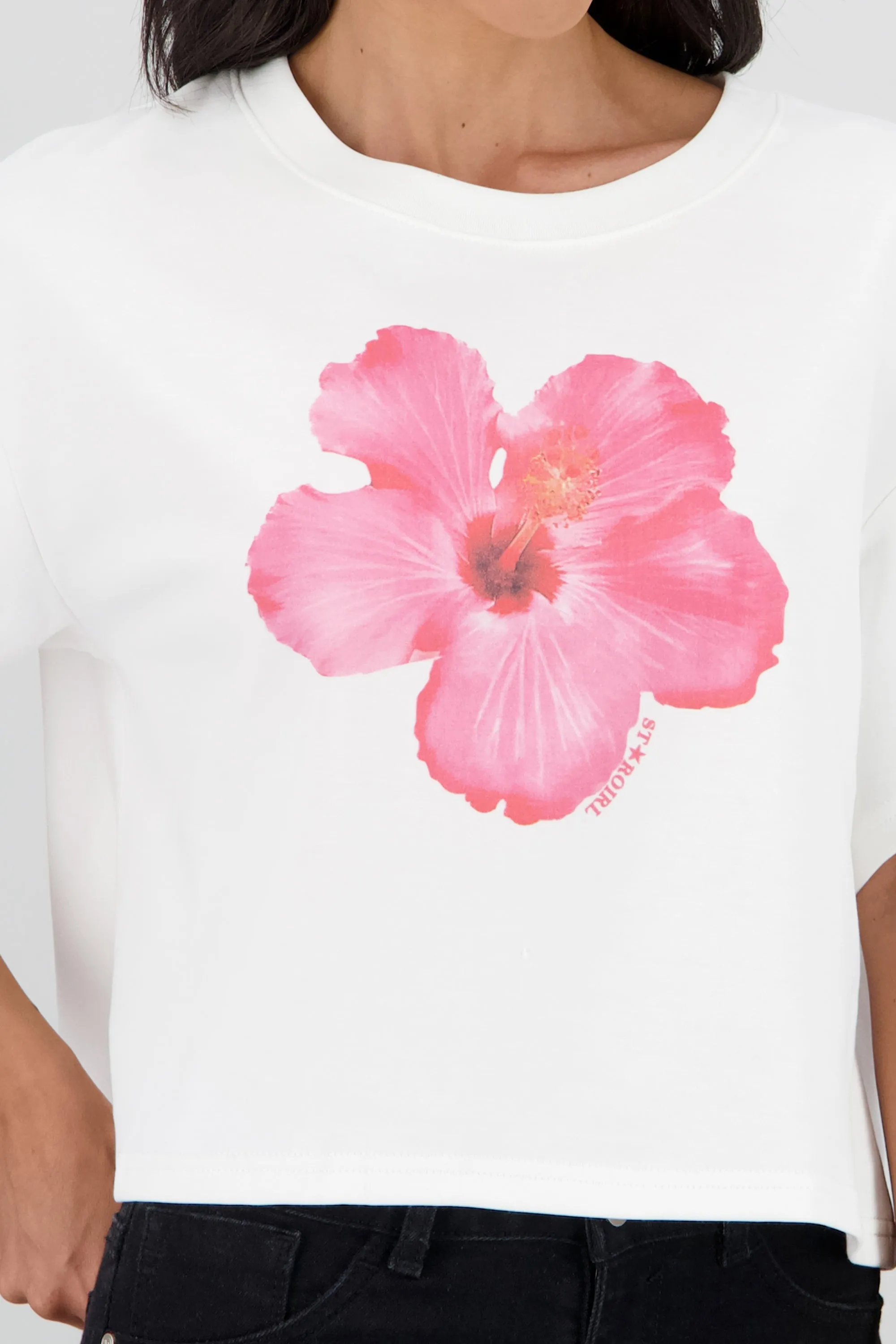 Playera manga corta crop estampado flor sold by Shasa product image thumbnail 5