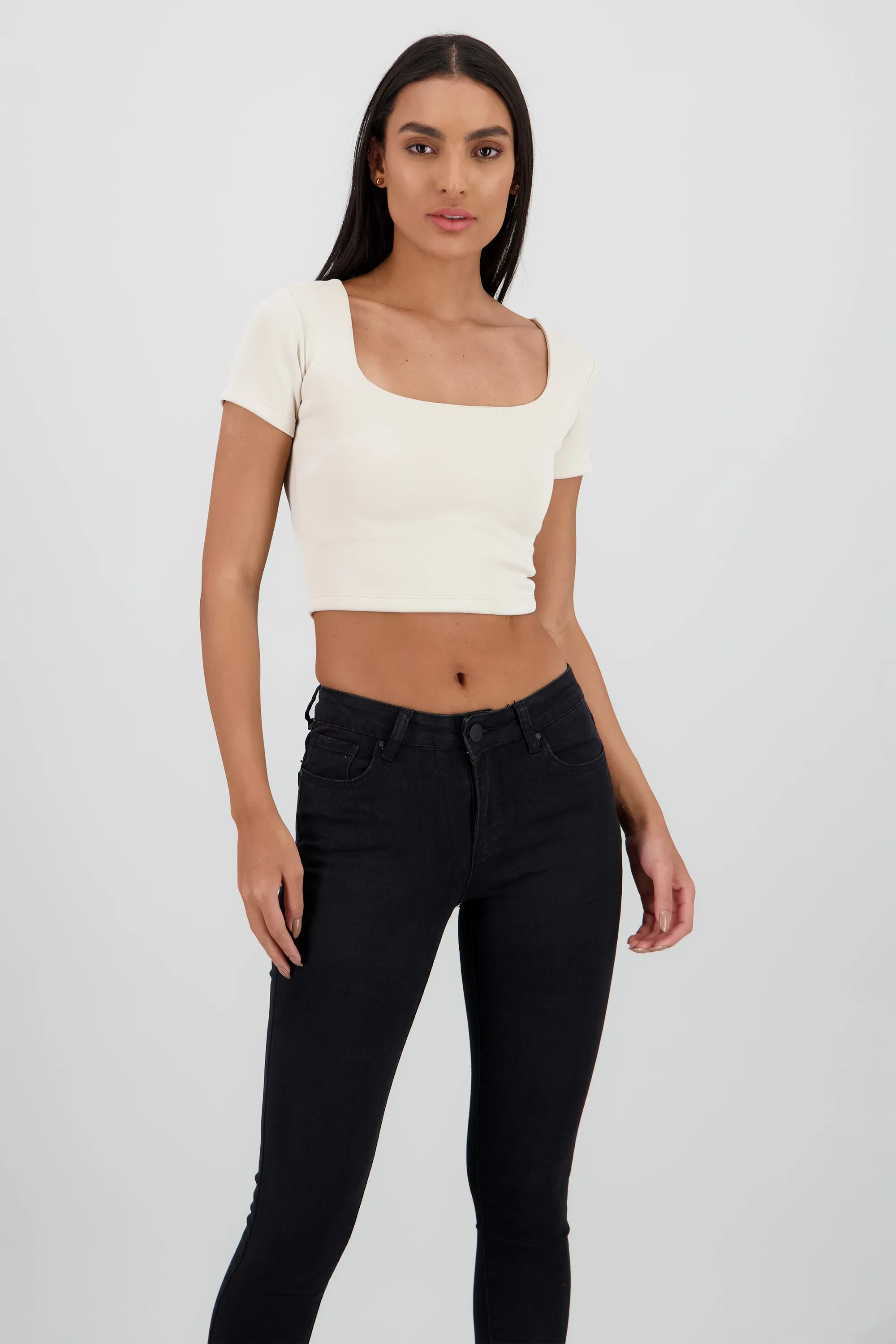 Top corto escote cuadrado doble tela sold by Shasa product image thumbnail 2