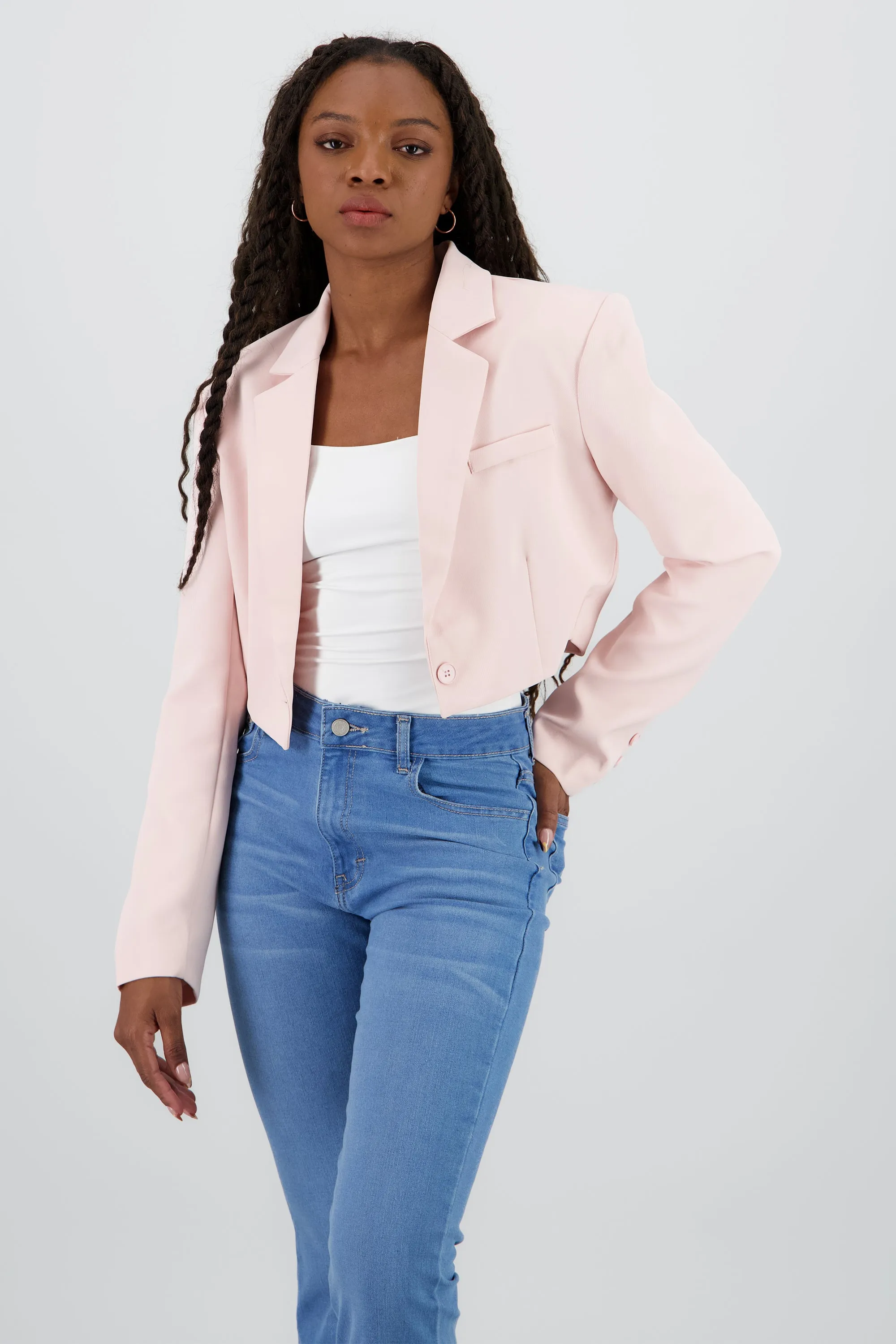 Blazer cropped liso sold by Shasa