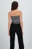 Top strapless de rayas con frunce de lado sold by Shasa