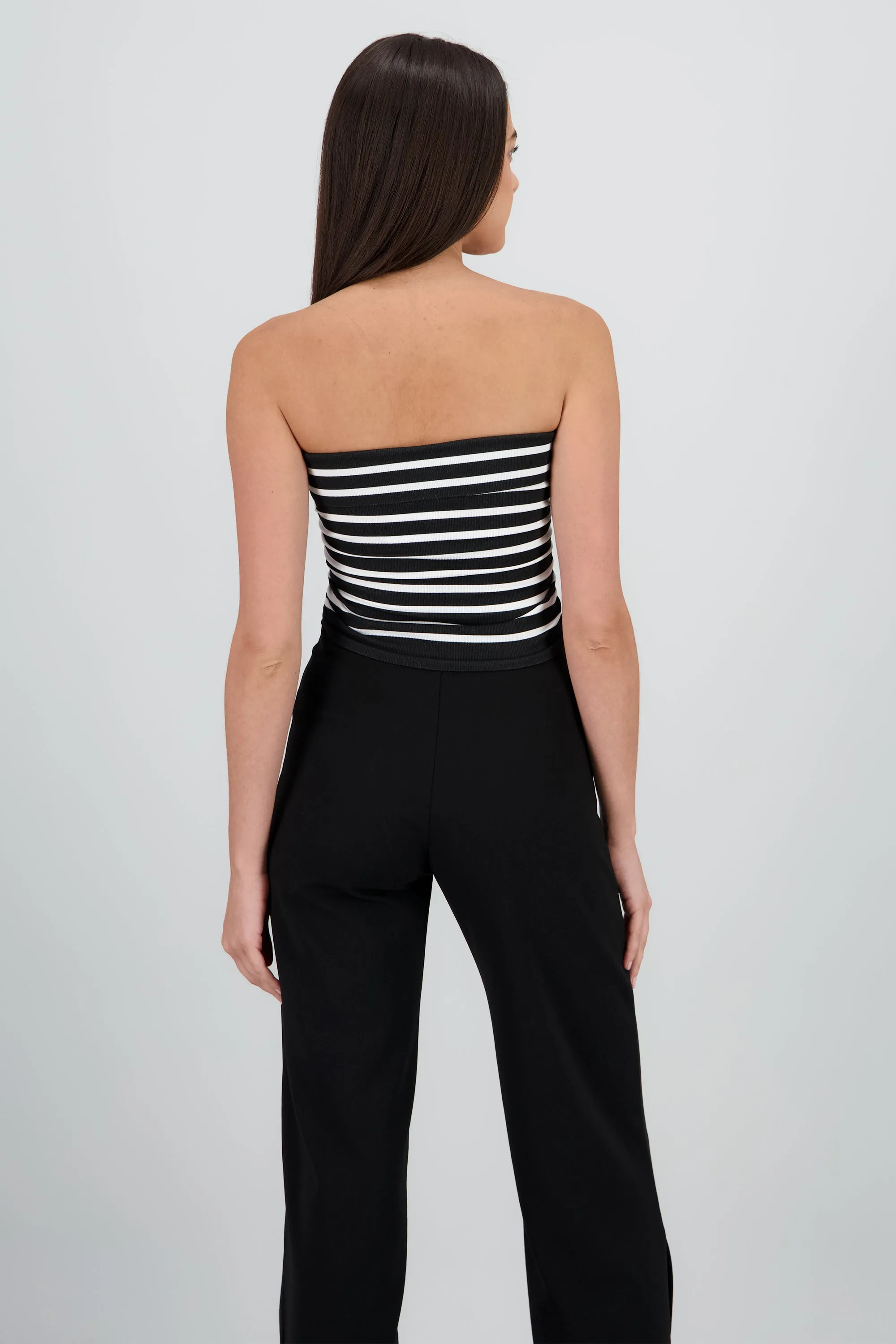 Top strapless de rayas con frunce de lado sold by Shasa product image thumbnail 4