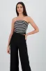 Top strapless de rayas con frunce de lado sold by Shasa