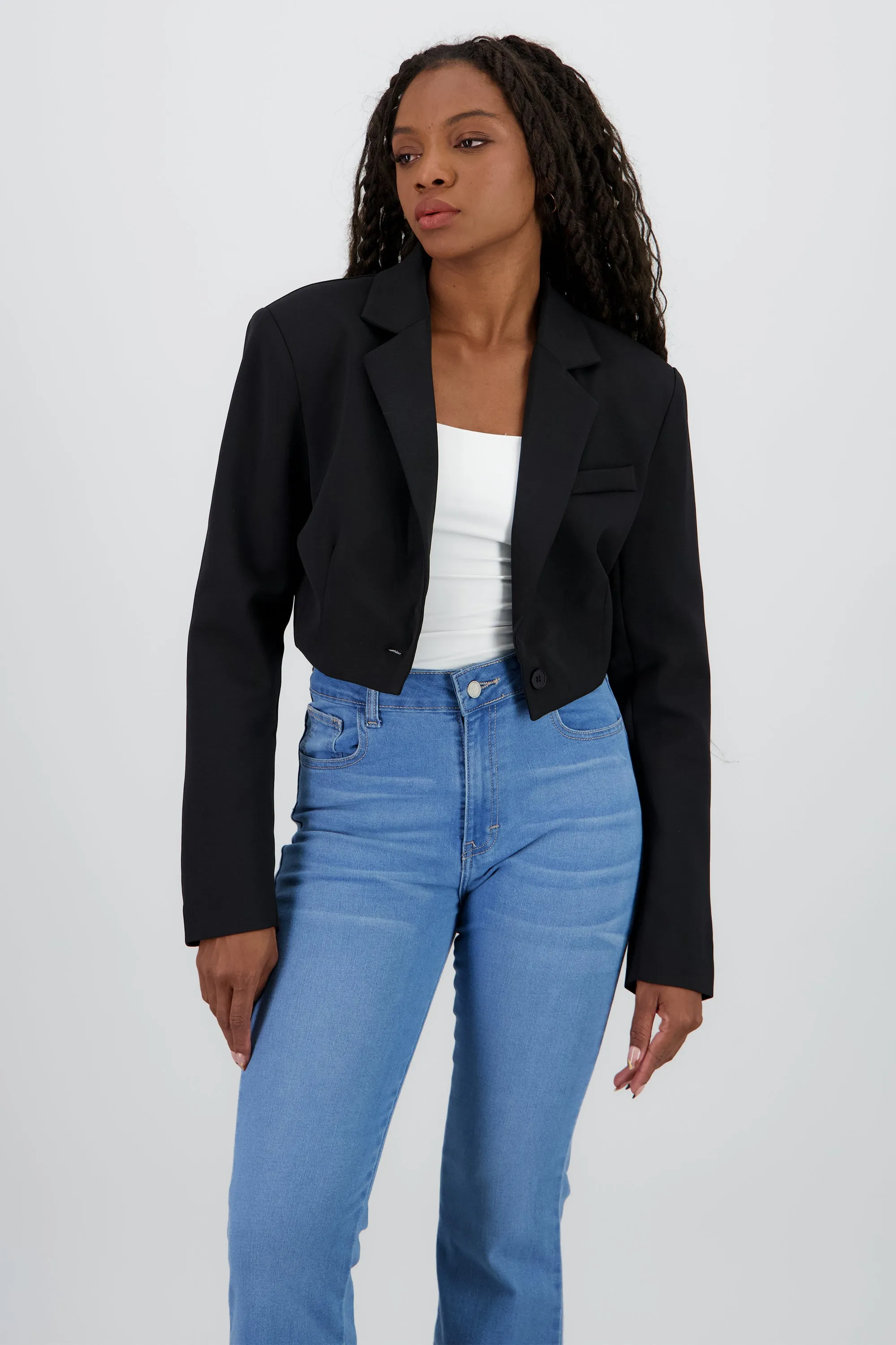 Blazer cropped liso sold by Shasa product image thumbnail 2