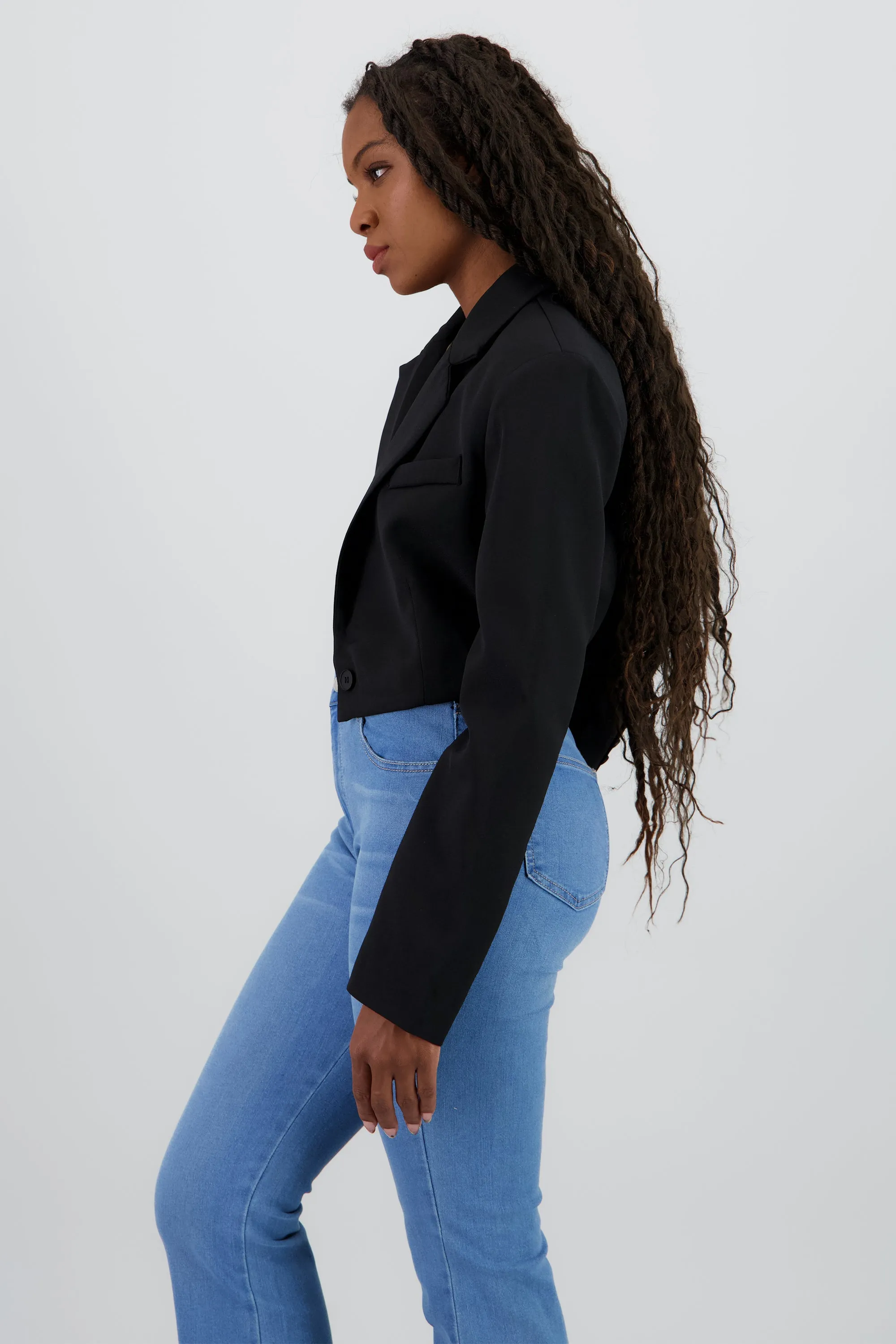 Blazer cropped liso sold by Shasa product image thumbnail 3