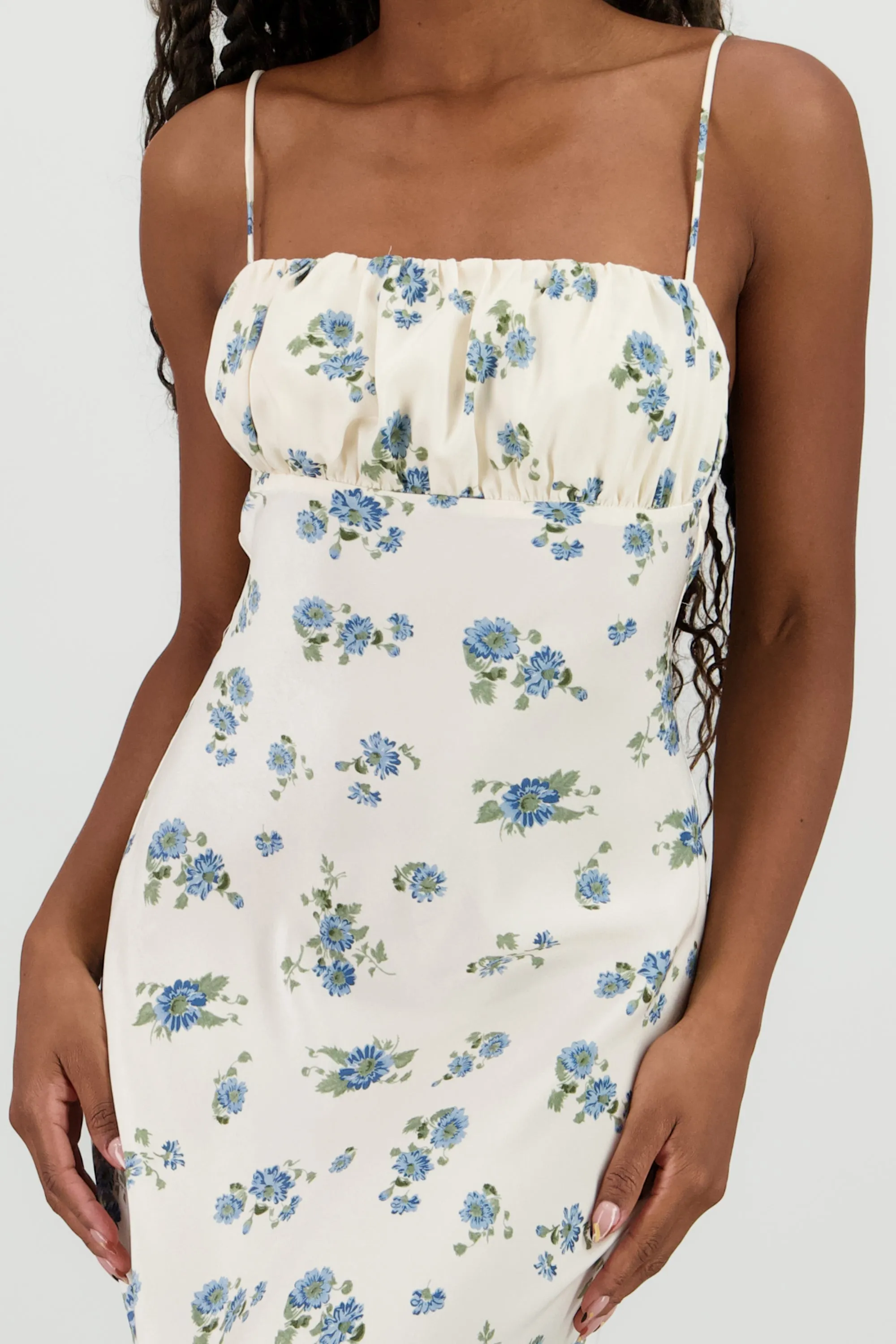 Vestido maxi satinado de flores sold by Shasa product image thumbnail 5