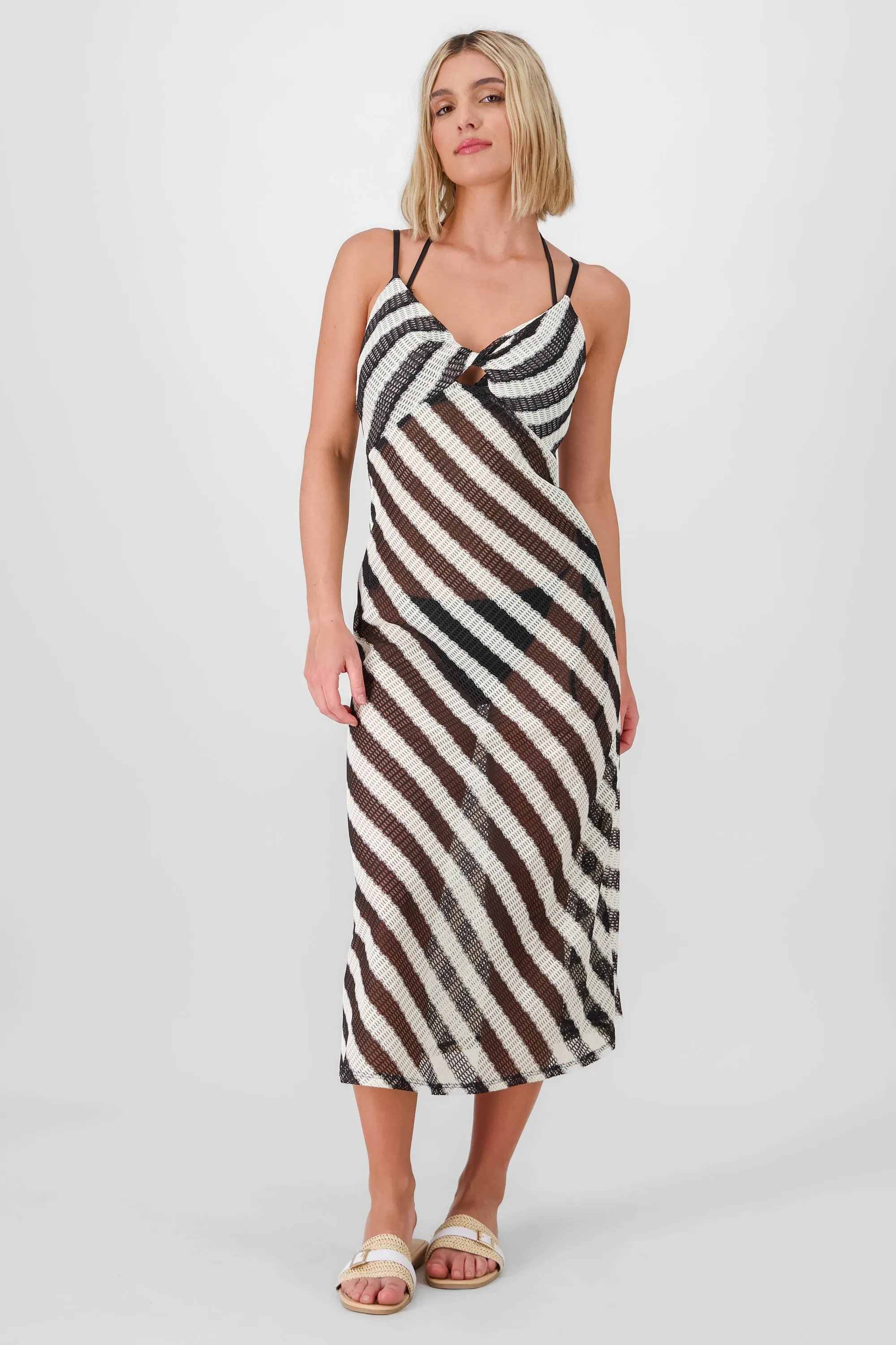 Vestido tejido rayas sold by Shasa