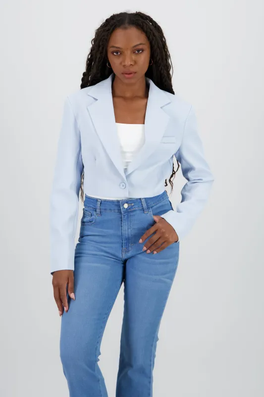 Blazer cropped liso sold by Shasa