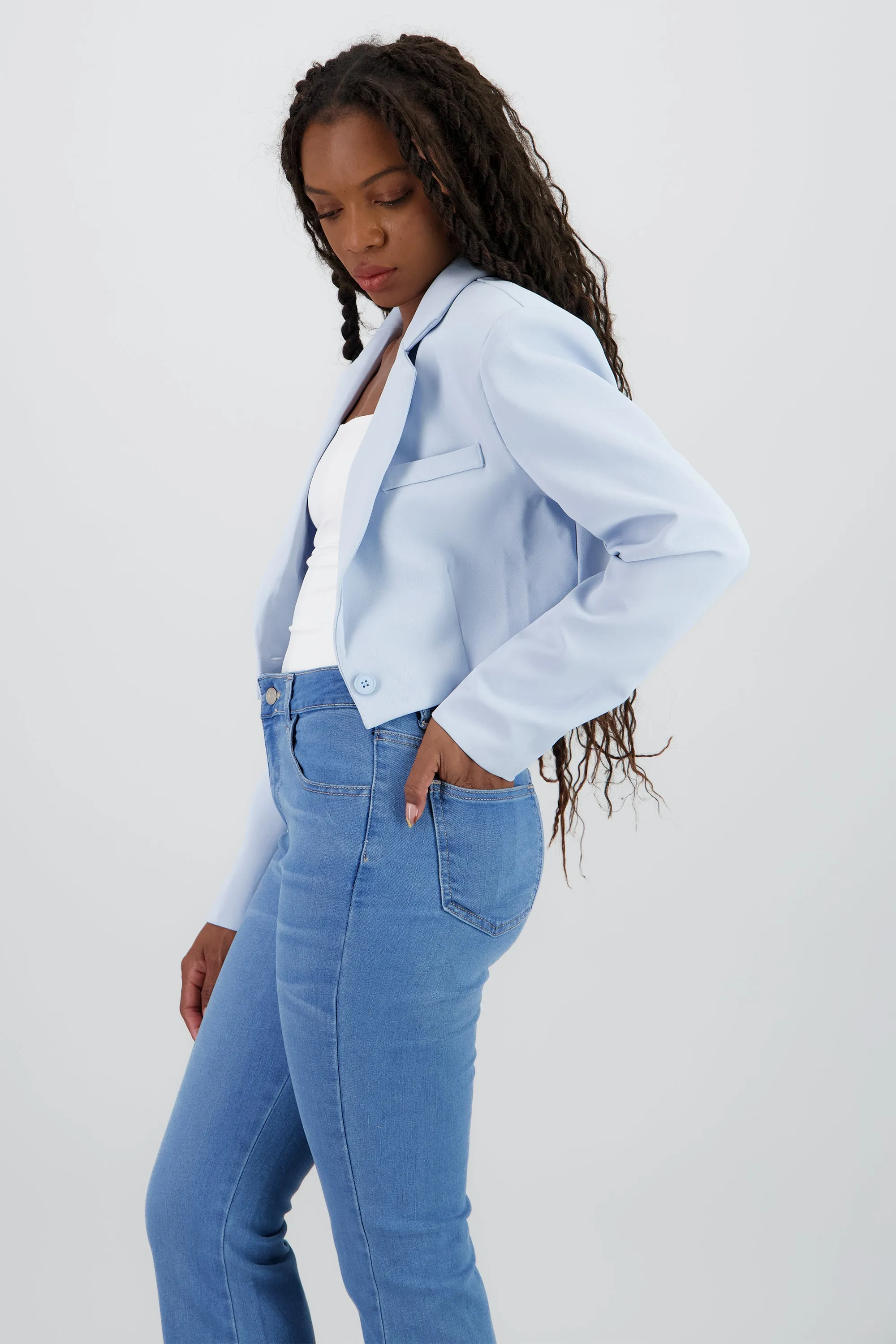 Blazer cropped liso sold by Shasa product image thumbnail 3