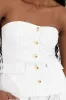 Top strapless rayas botones sold by Shasa