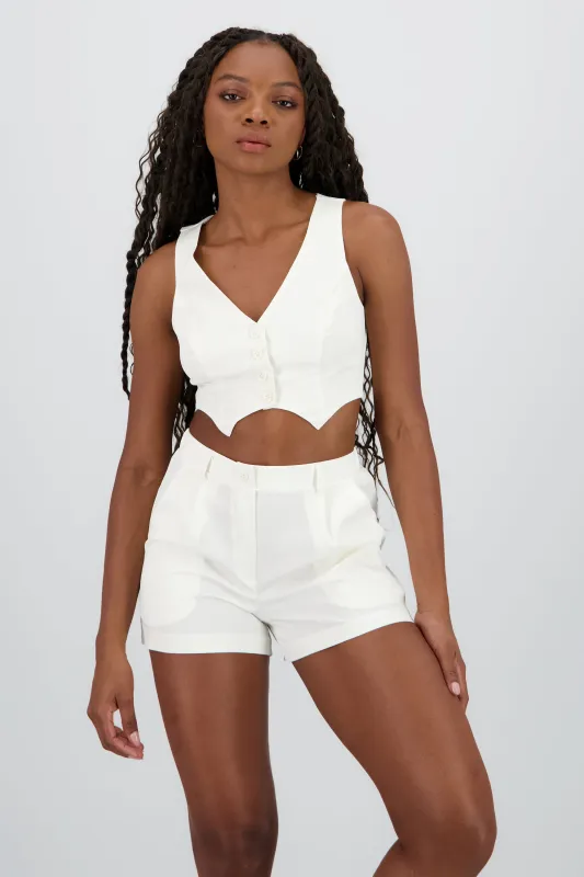 Chaleco corto con textura sold by Shasa