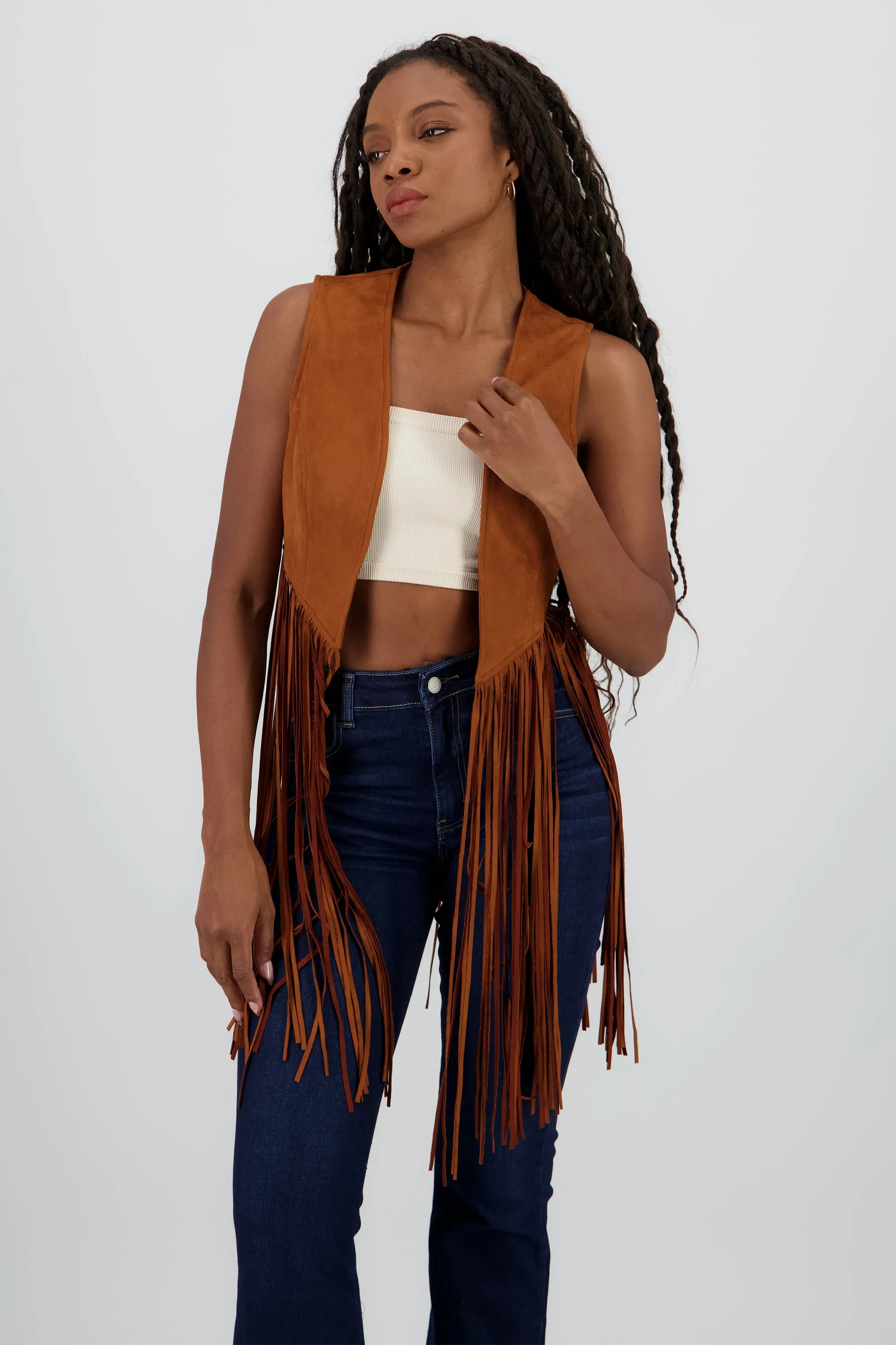 Chaleco de suede con flecos liso sold by Shasa product image thumbnail 2