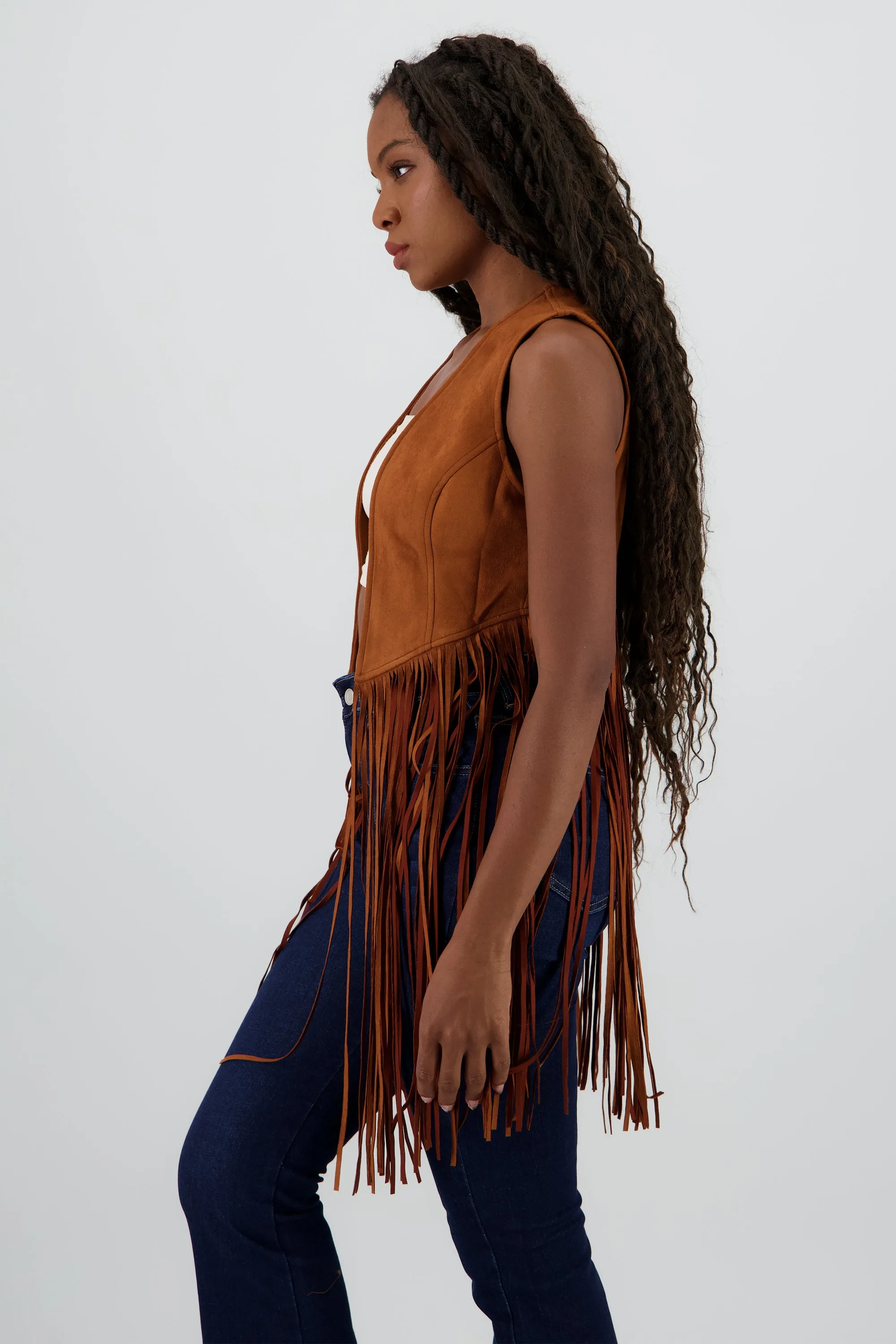 Chaleco de suede con flecos liso sold by Shasa product image thumbnail 3