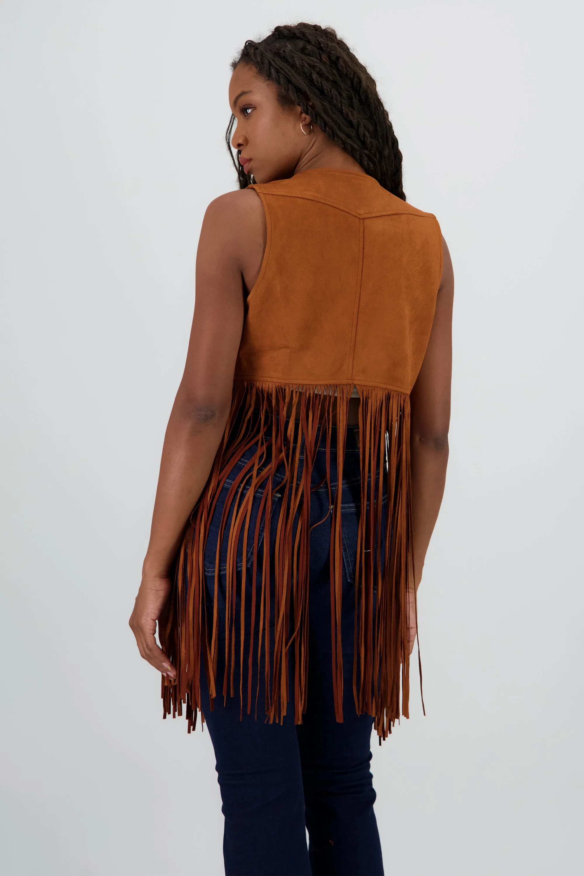 Chaleco de suede con flecos liso sold by Shasa product image thumbnail 4
