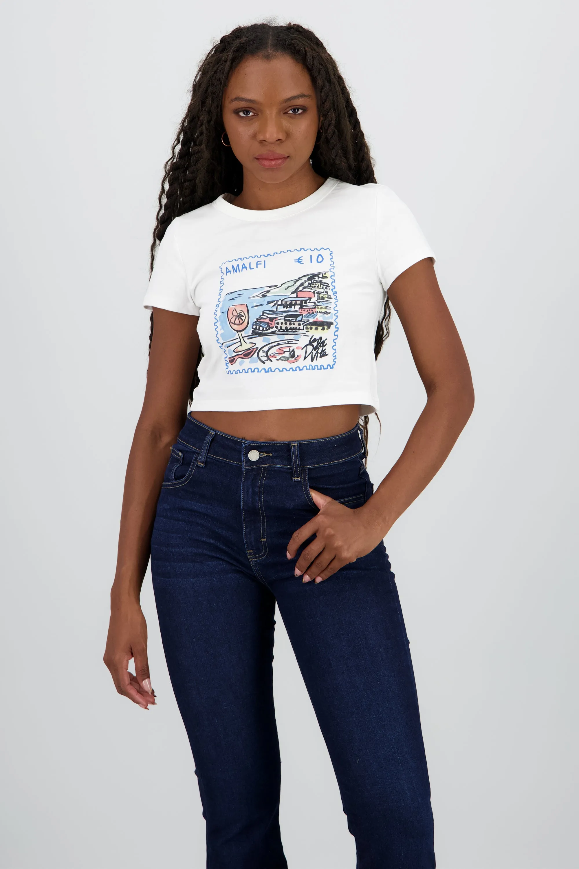 Playera manga corta estampado sello sold by Shasa