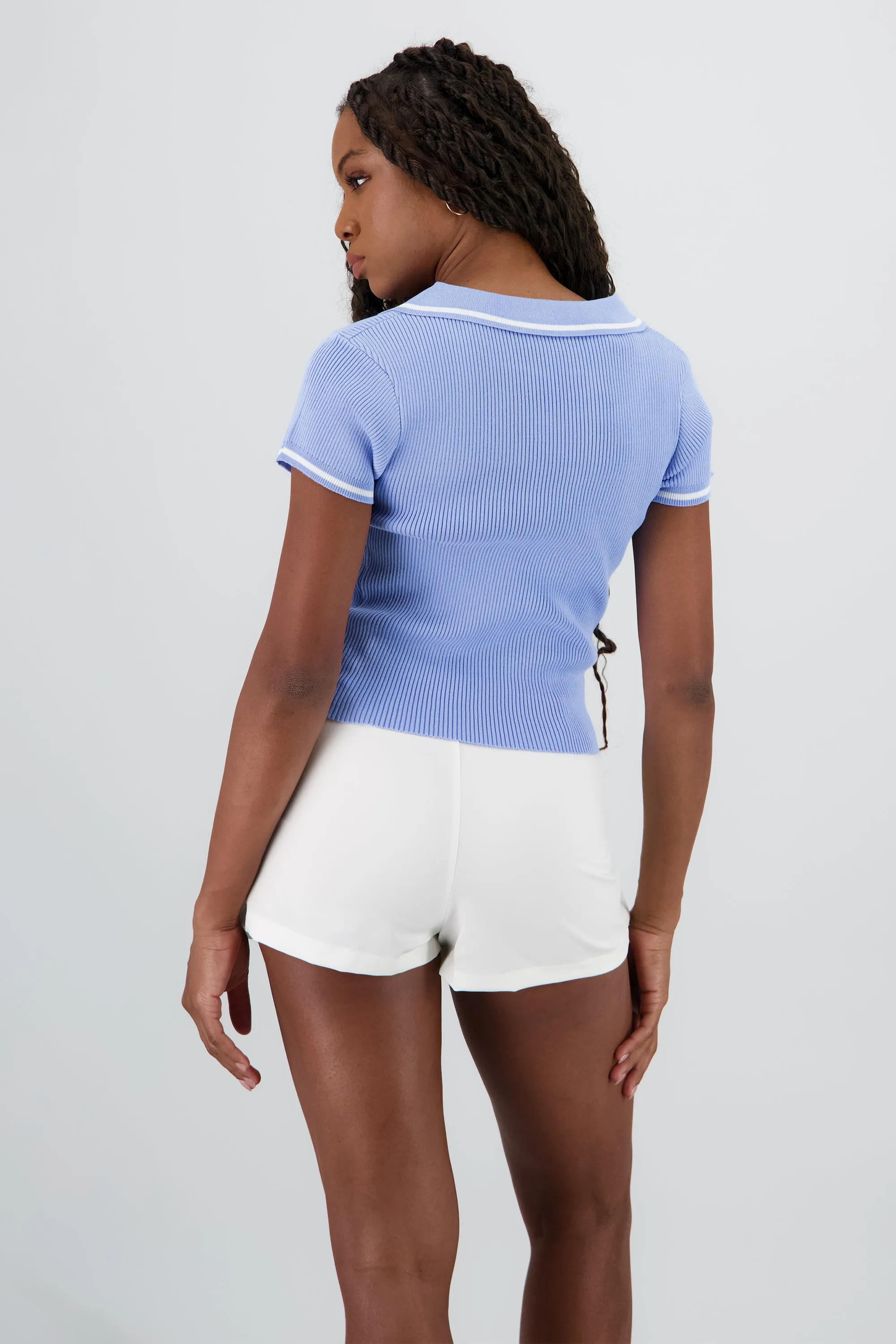 Top tejido manga corta con lineas contraste sold by Shasa product image thumbnail 4