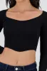 TOP MANGA LARGA CUELLO REDONDO RIB sold by Shasa