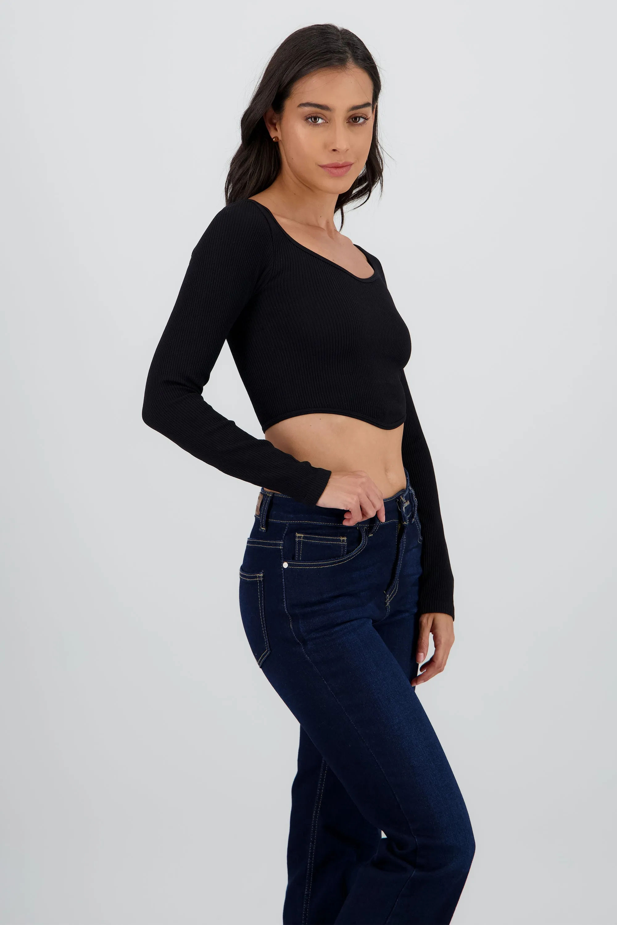 TOP MANGA LARGA CUELLO REDONDO RIB sold by Shasa product image thumbnail 2