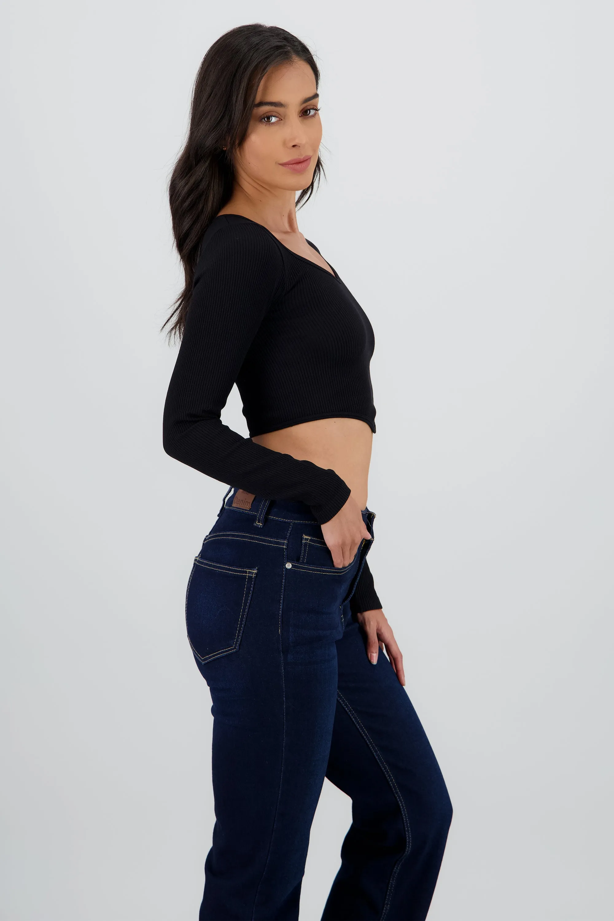 TOP MANGA LARGA CUELLO REDONDO RIB sold by Shasa product image thumbnail 3