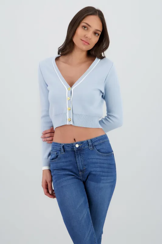 Cardian botones detalle contraste sold by Shasa