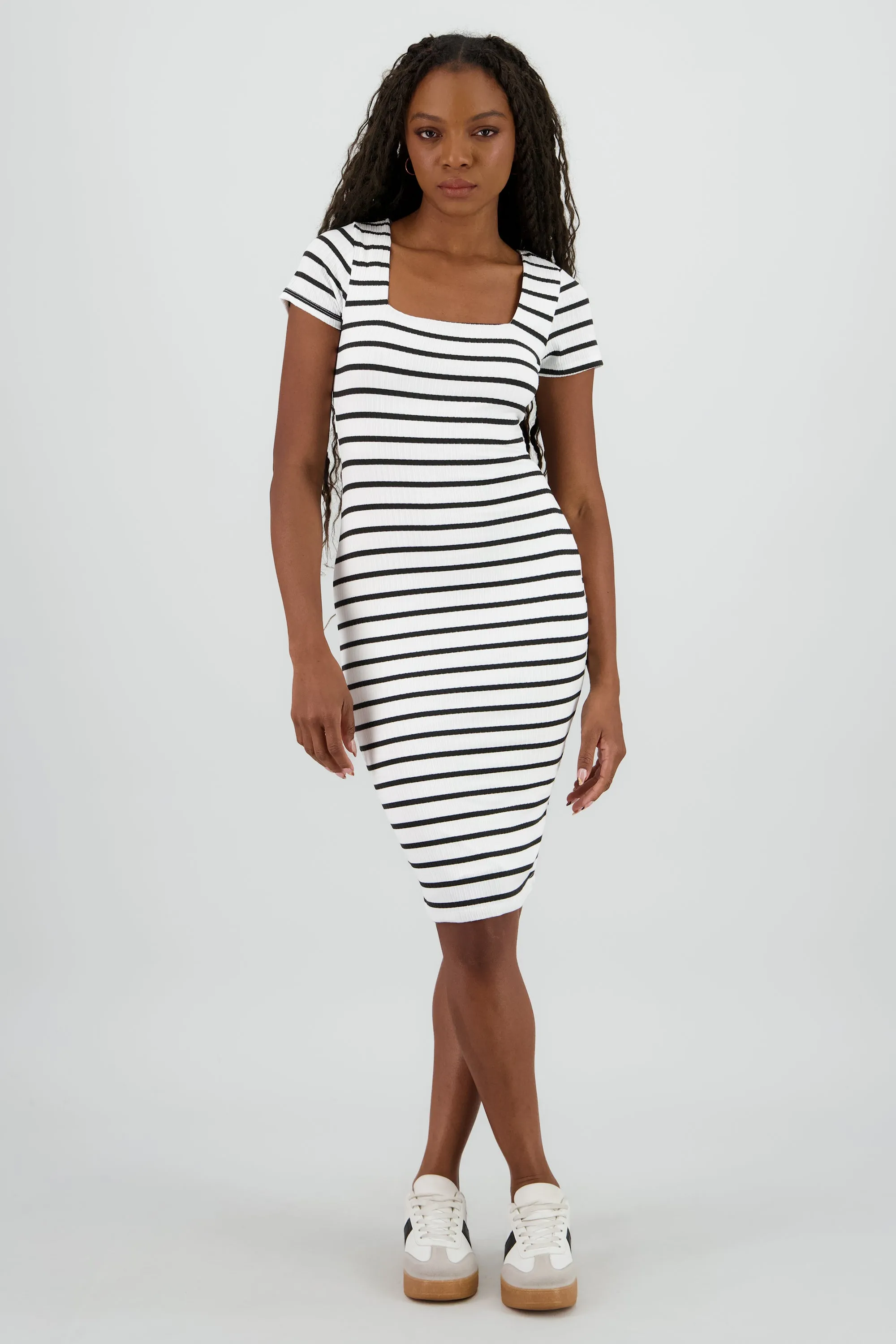 Vestido midi rayas dole tela rib sold by Shasa product image thumbnail 2