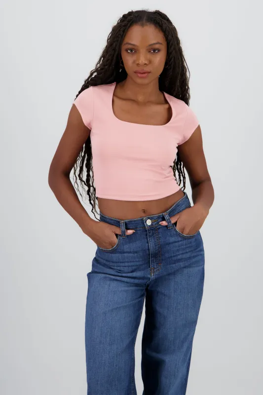 Top escote cuadrado manga corta sold by Shasa