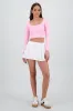Falda short detalle tableada sold by Shasa
