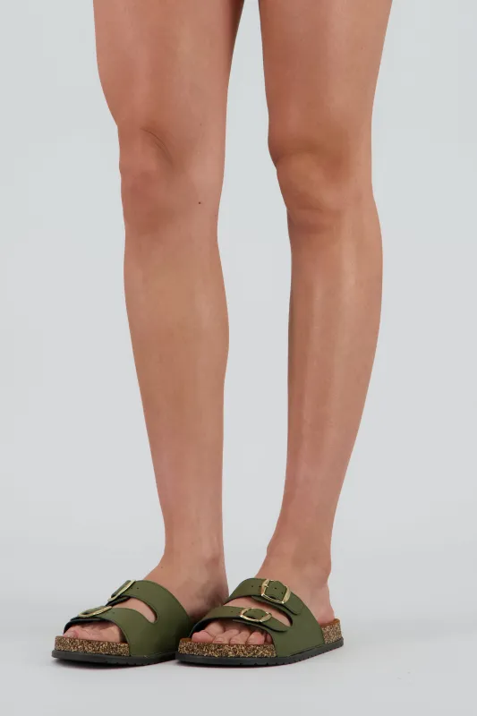 Sandalia Suela Corcho Doble Hebilla sold by Shasa