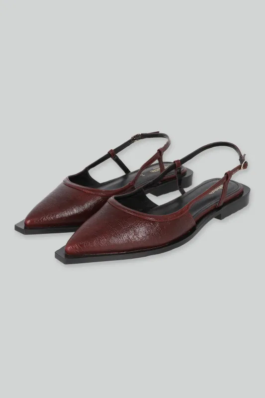 Flat suela ancha slingback crack sold by Shasa