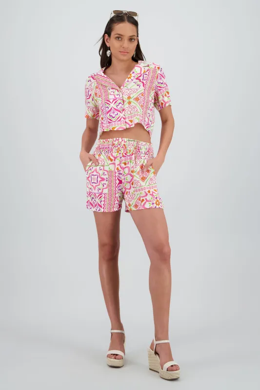 Shorts mini detalle smock sold by Shasa