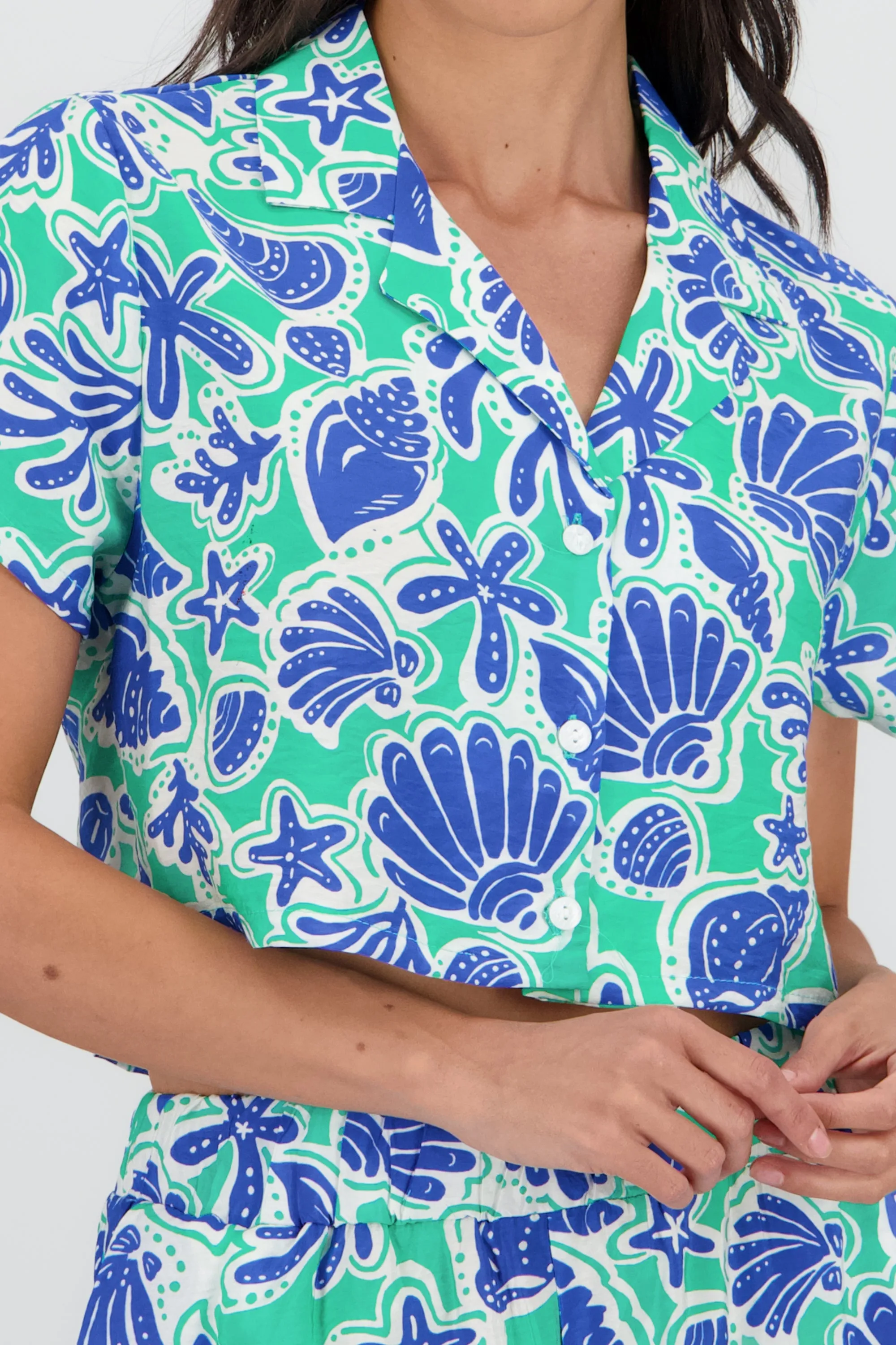 Camisa manga corta estampado conchas sold by Shasa product image thumbnail 5