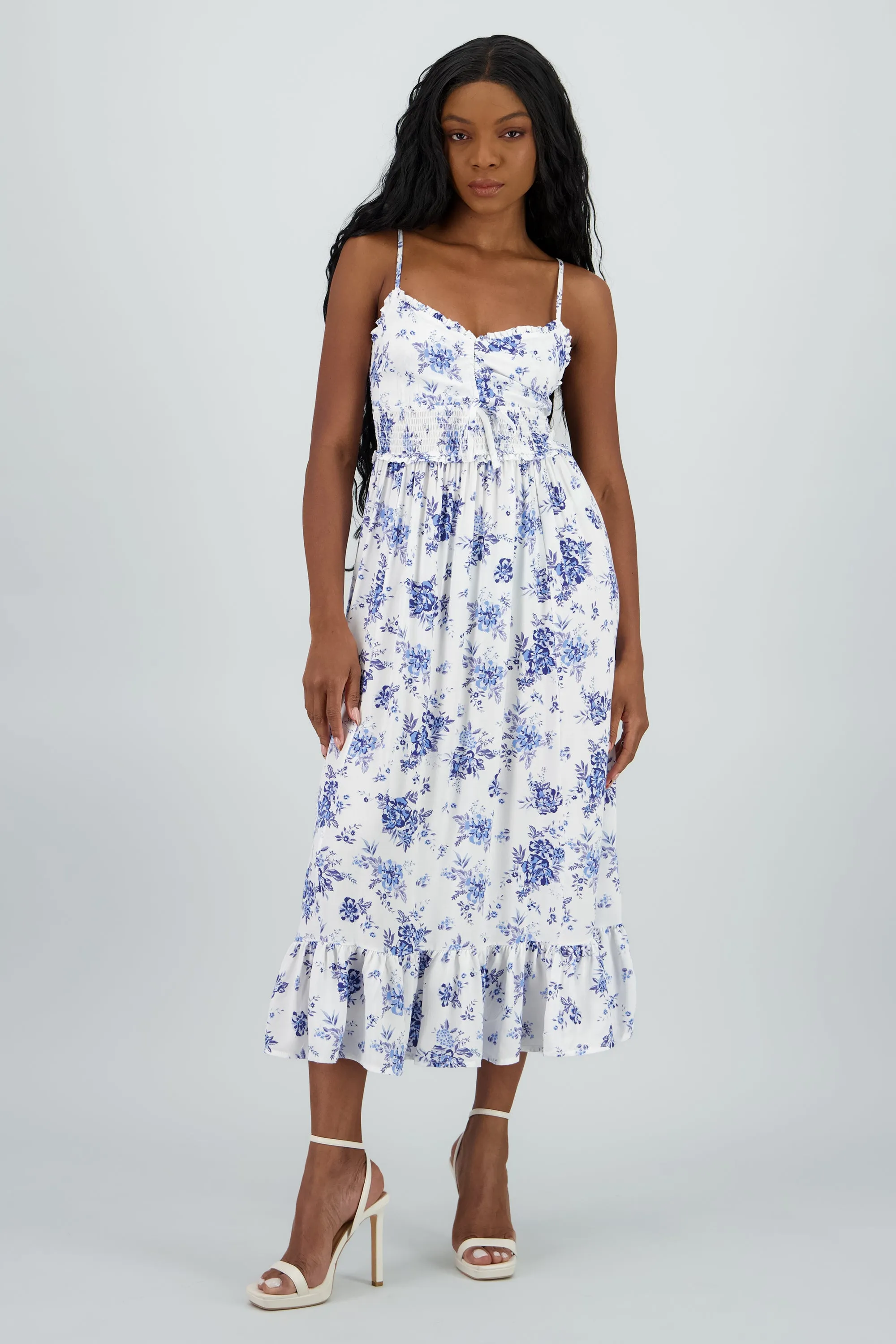 Vestido maxi estampado con detalles sold by Shasa